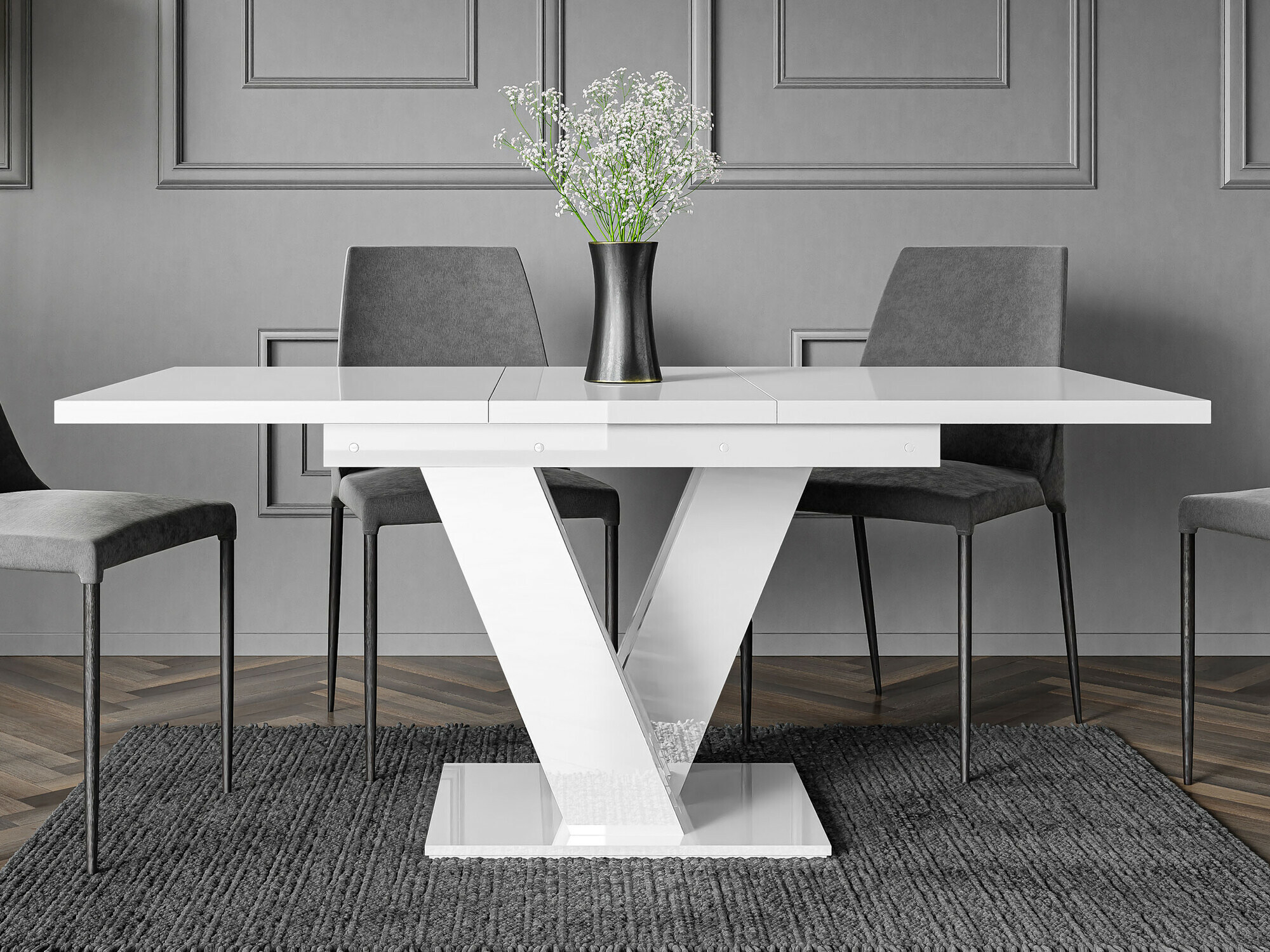 Mesa Musus (Blanco brillante)