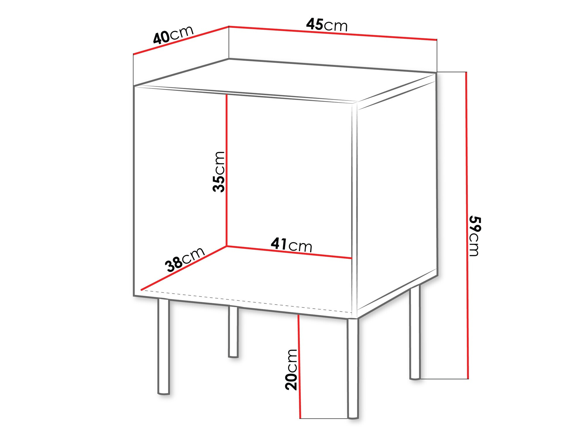 Conjunto de mesitas de noche Evavese 104 (Beige)