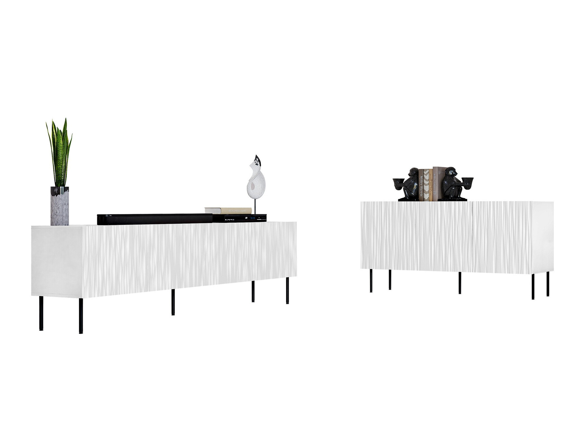 Conjunto de salón Lorelbo 104 (Blanco + Negro)