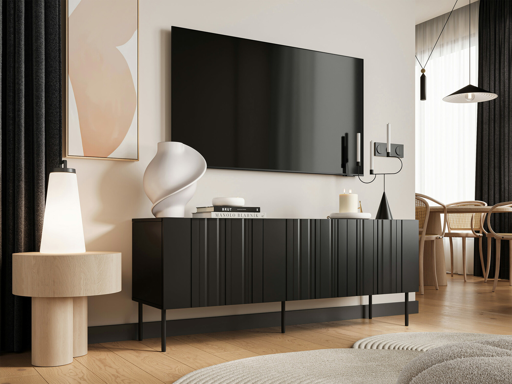 Mueble TV Evavese 102 (Negro)