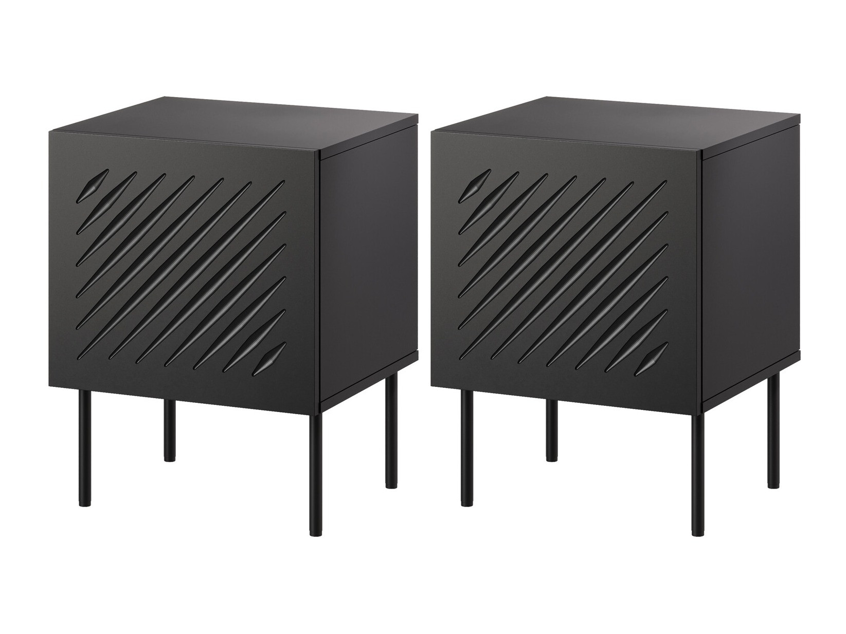 Conjunto de mesitas de noche Tolfelo 104 (Negro)