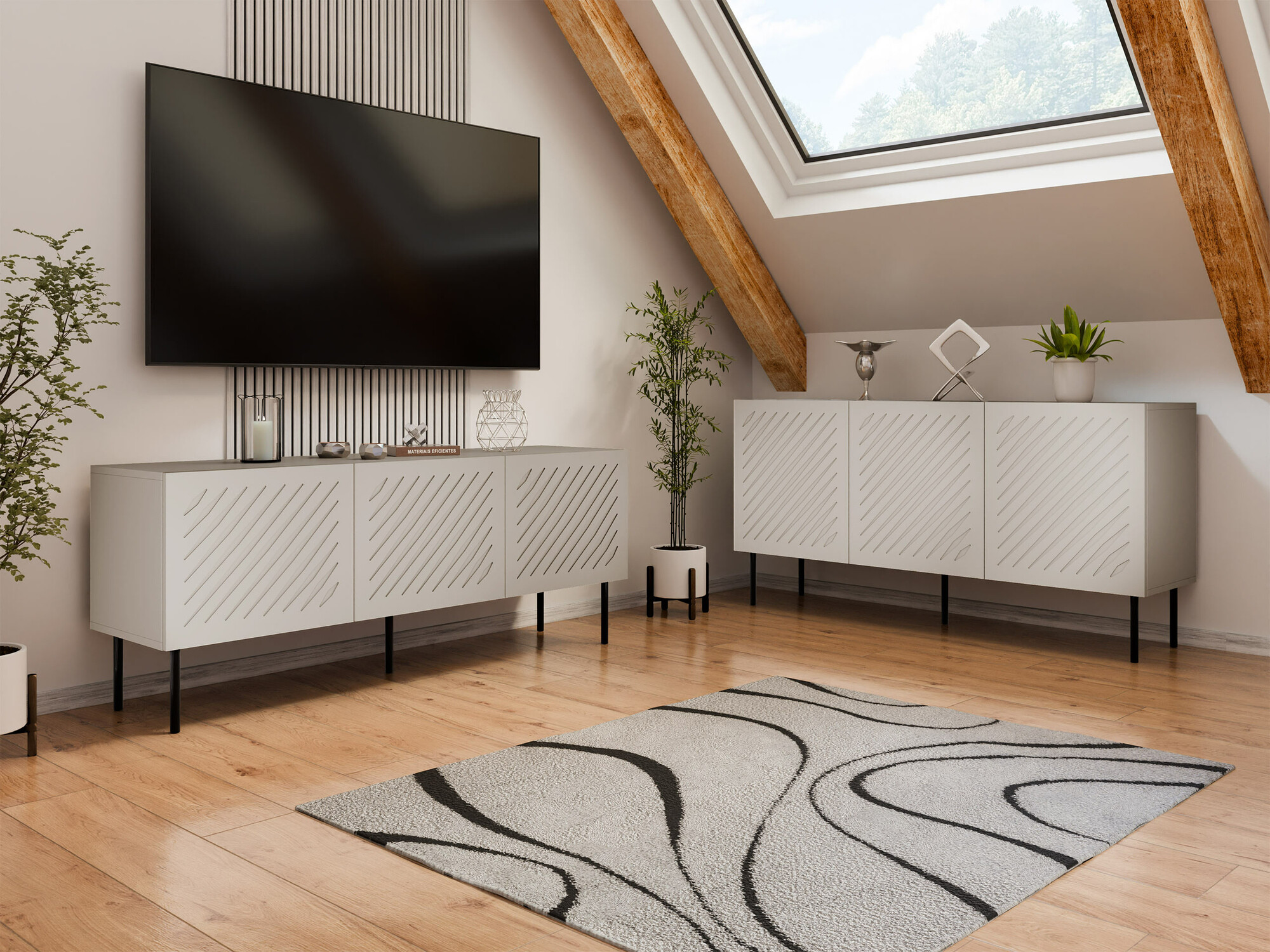 Mueble TV Tolfelo 102 (Beige)