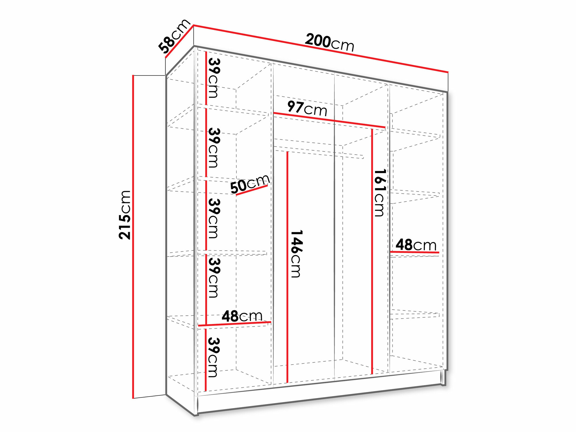 Armario Closico 190 (Negro)
