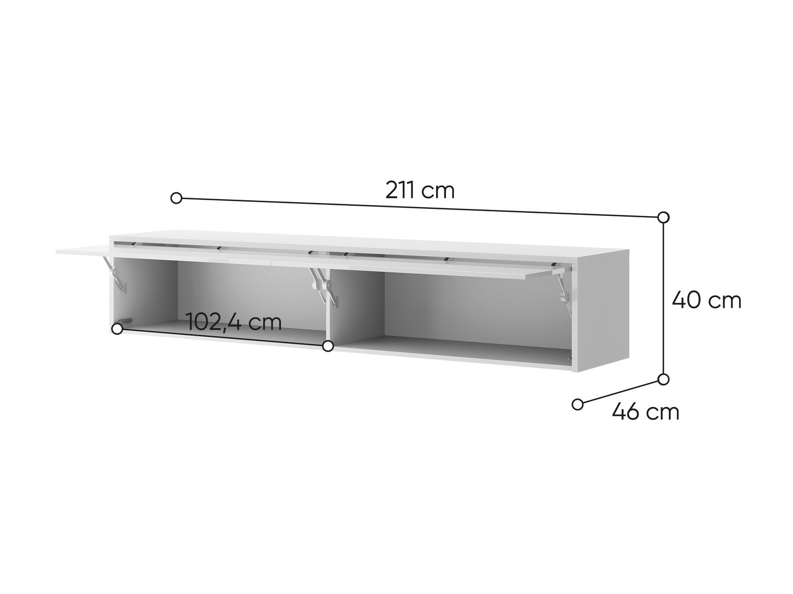Armario de pared Concept Pro Lenart (Blanco)