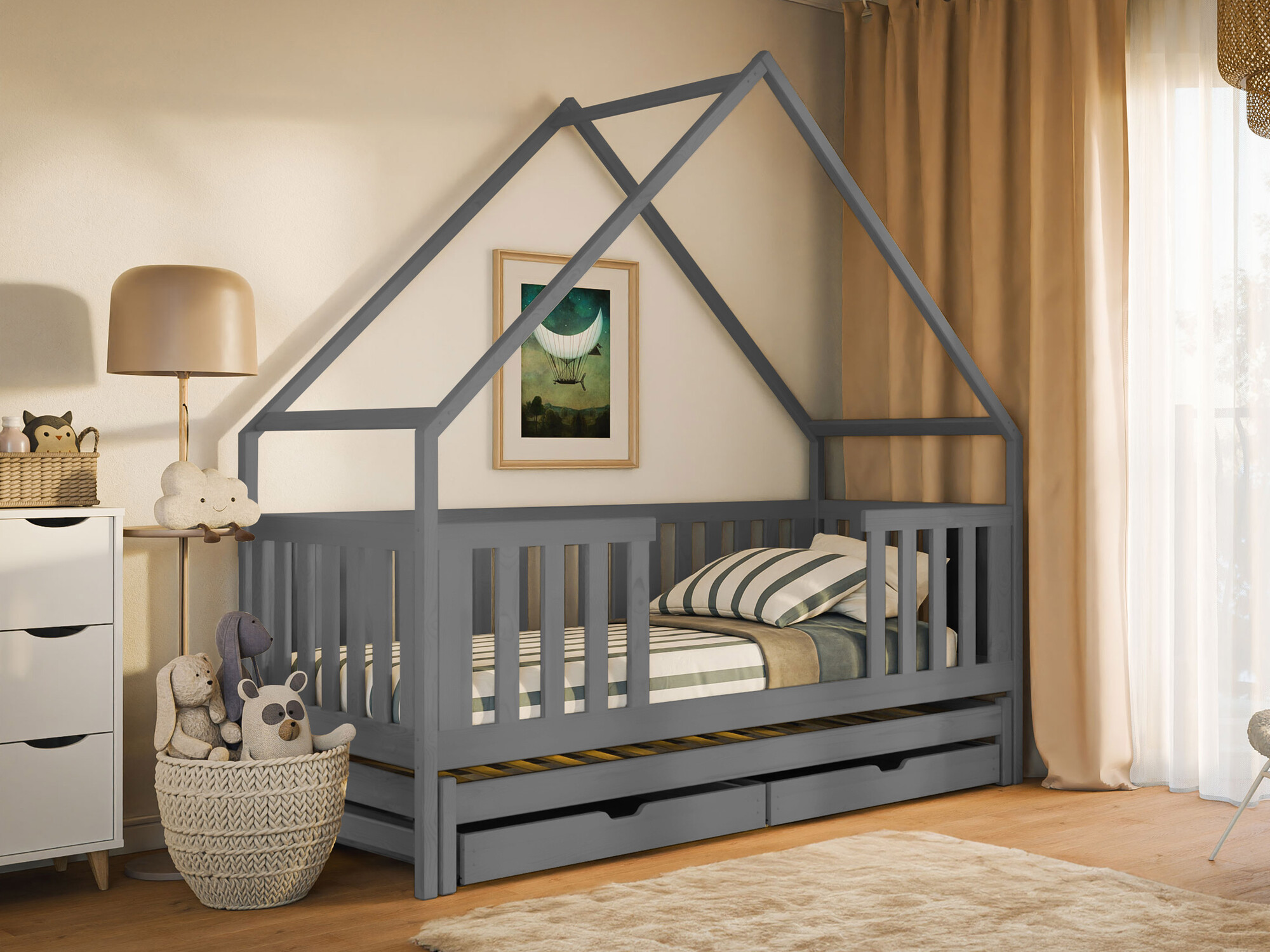 Cama Vista 115 (Gris)