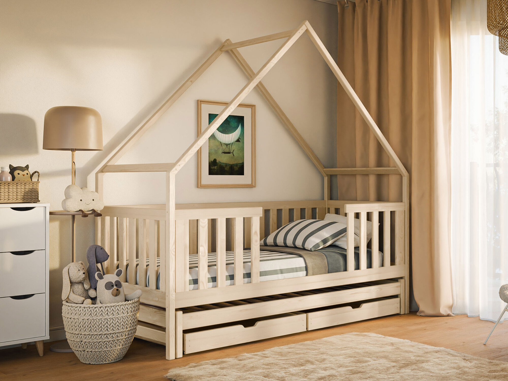 Cama Vista 115 (Pino)