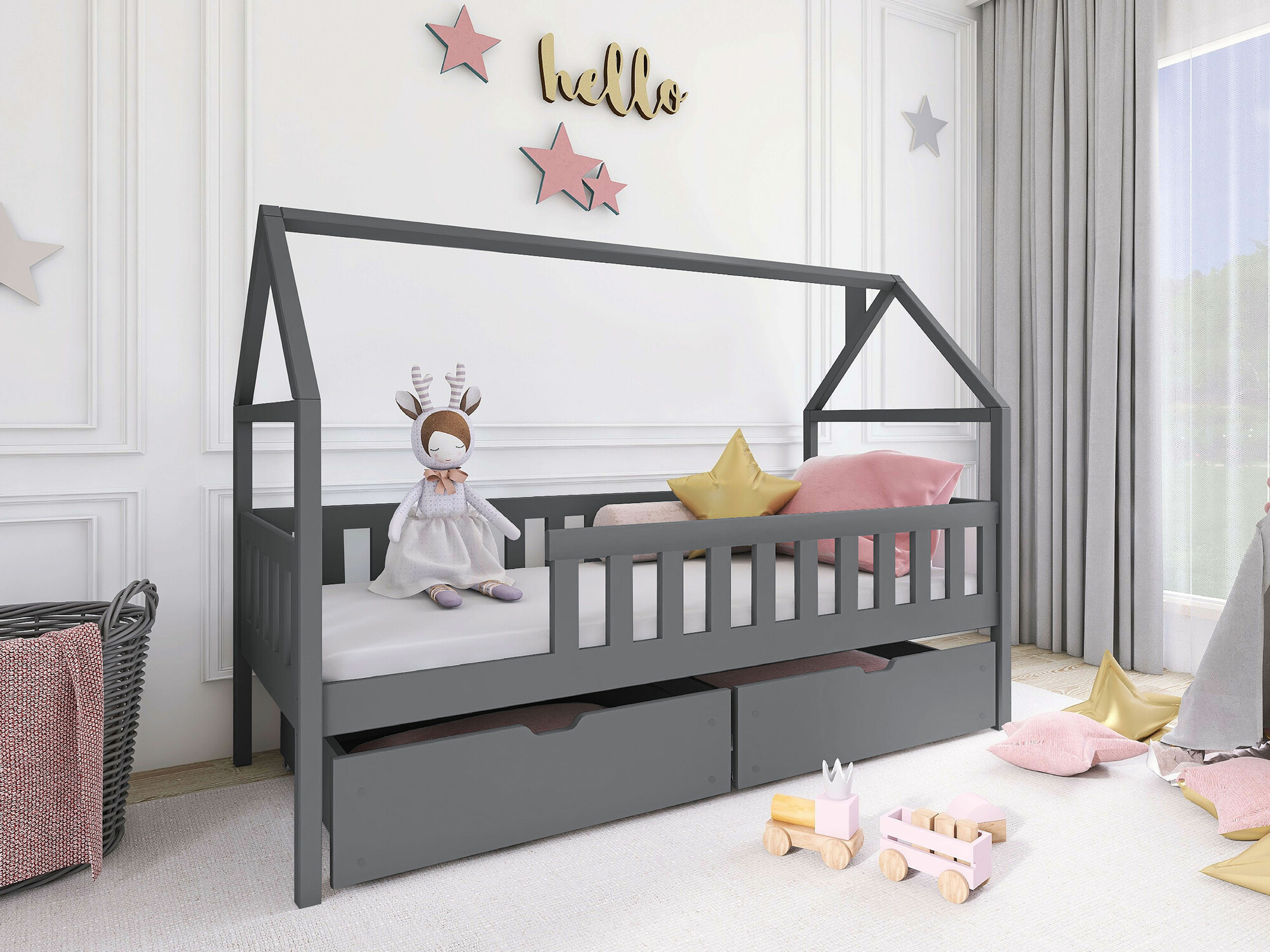 Cama Vista 116 (Gris)