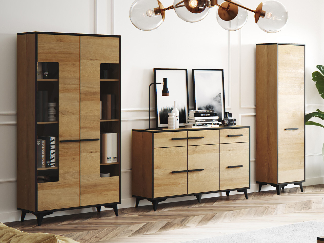 Conjunto de salón Avimora 113 (Riviera roble)