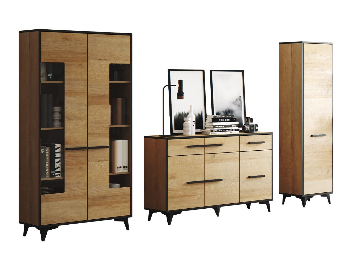 Conjunto de salón Avimora 113 (Riviera roble)