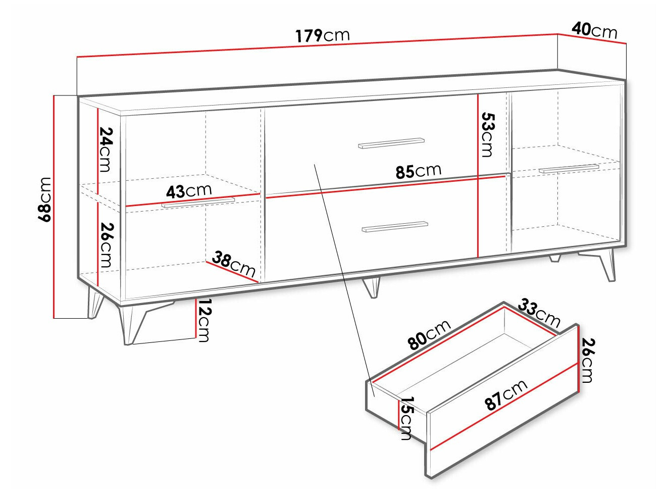 Mueble TV Avimora 103 (Nogal)