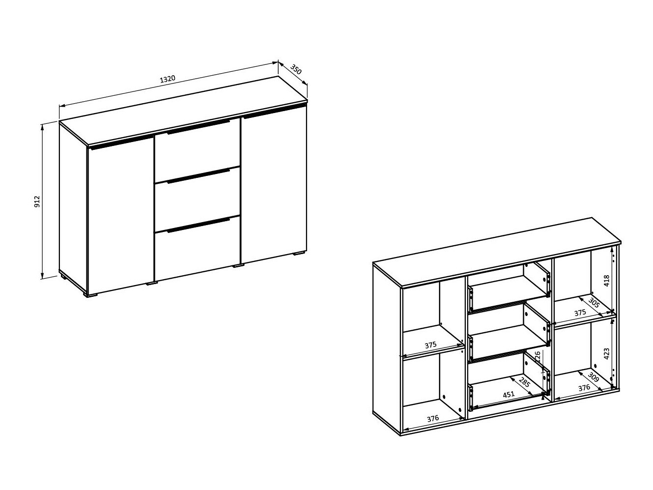 Cómoda Austin 364 (Roble wotan)
