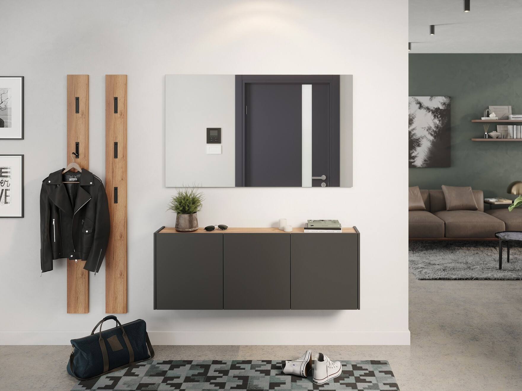 Estante para zapatos Sacramento 433 (Grafito)