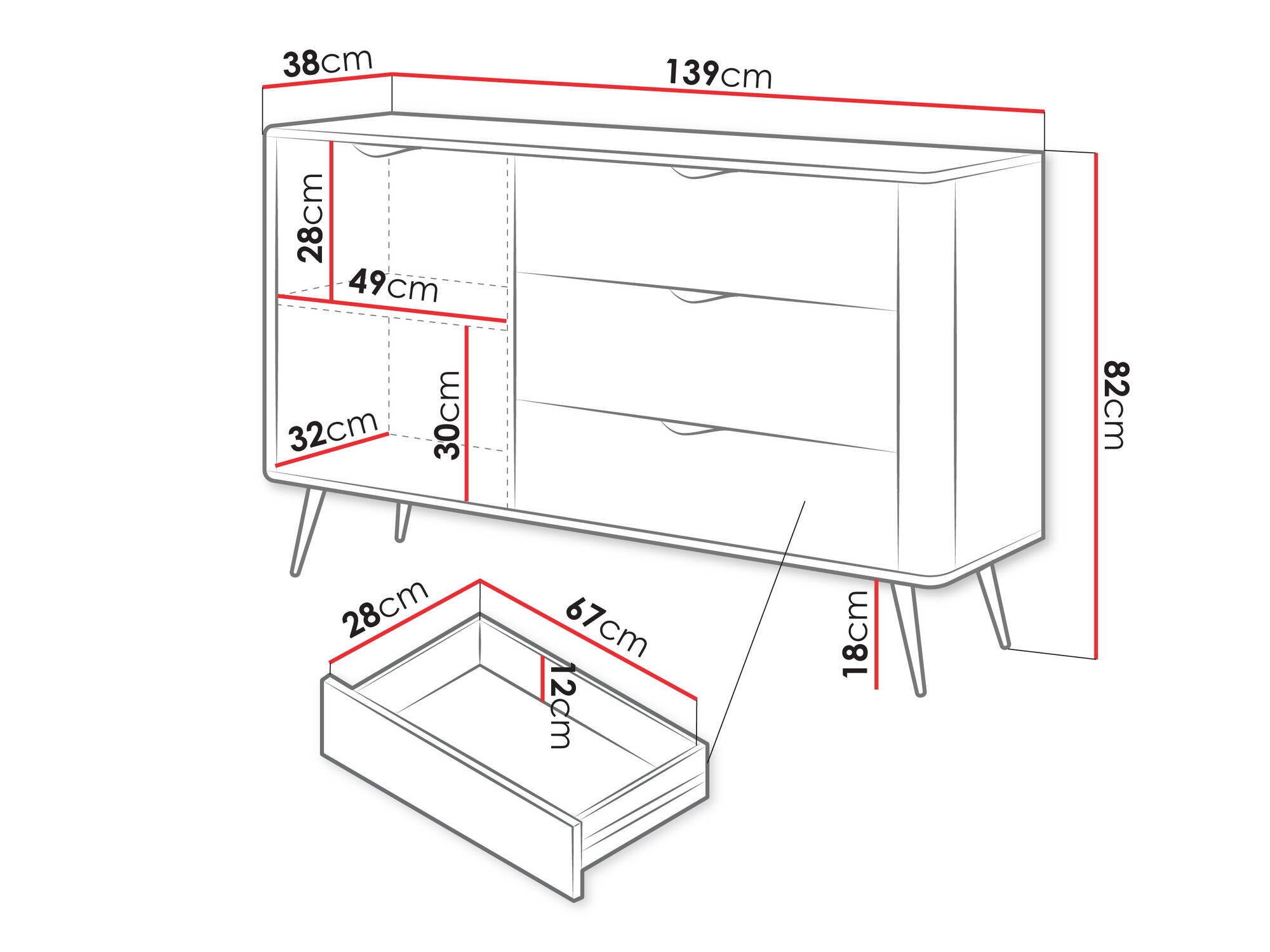Cómoda Versoe 100 (Beige)