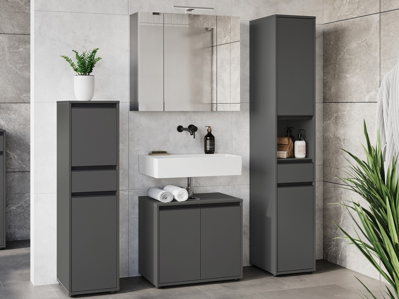 Conjunto de mueble de baño Tensona 105