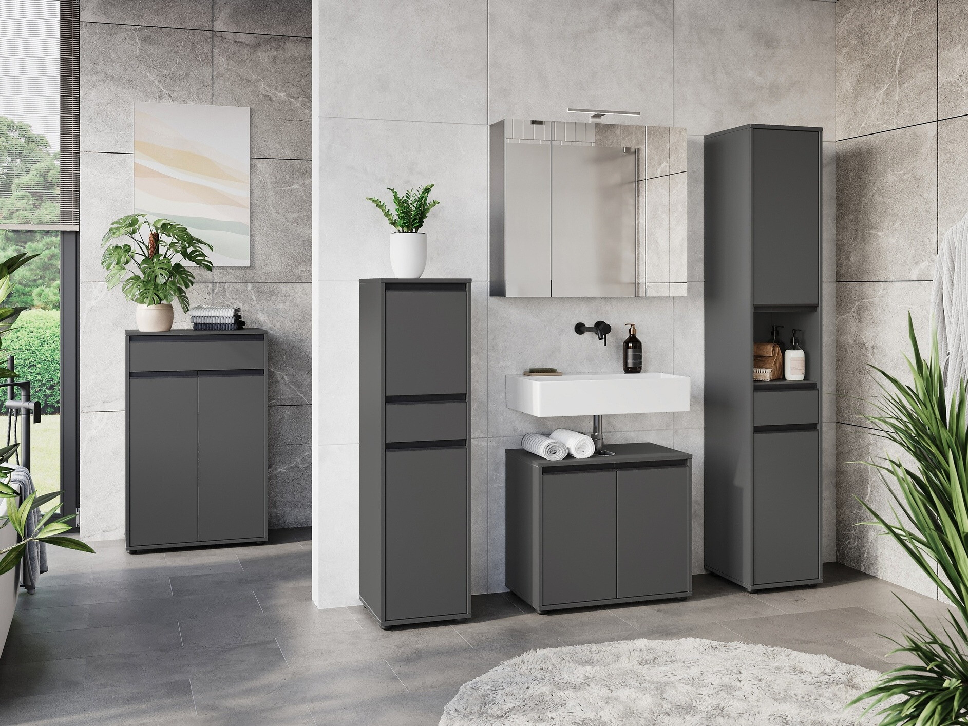 Conjunto de mueble de baño Tensona 107