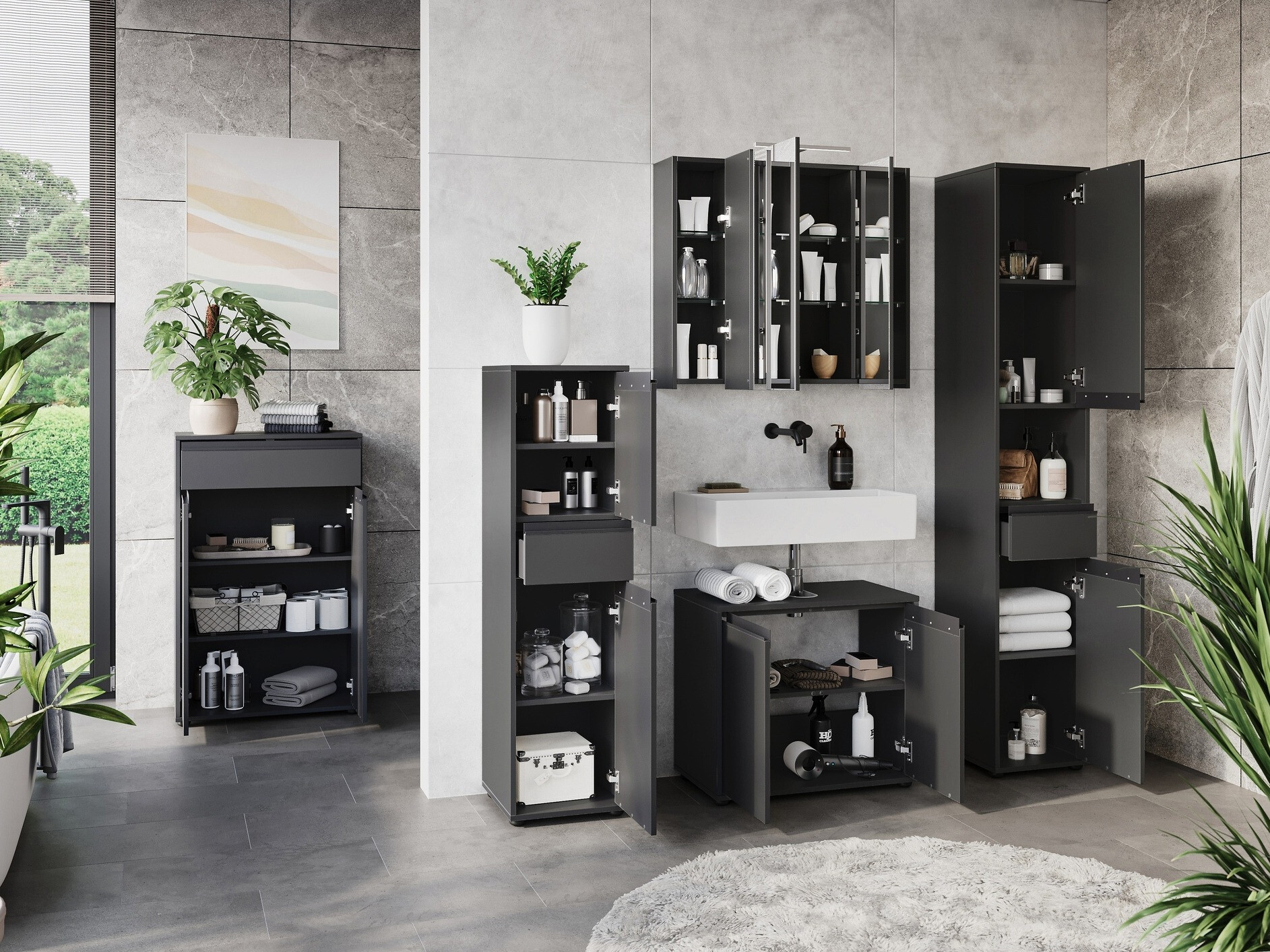 Conjunto de mueble de baño Tensona 107