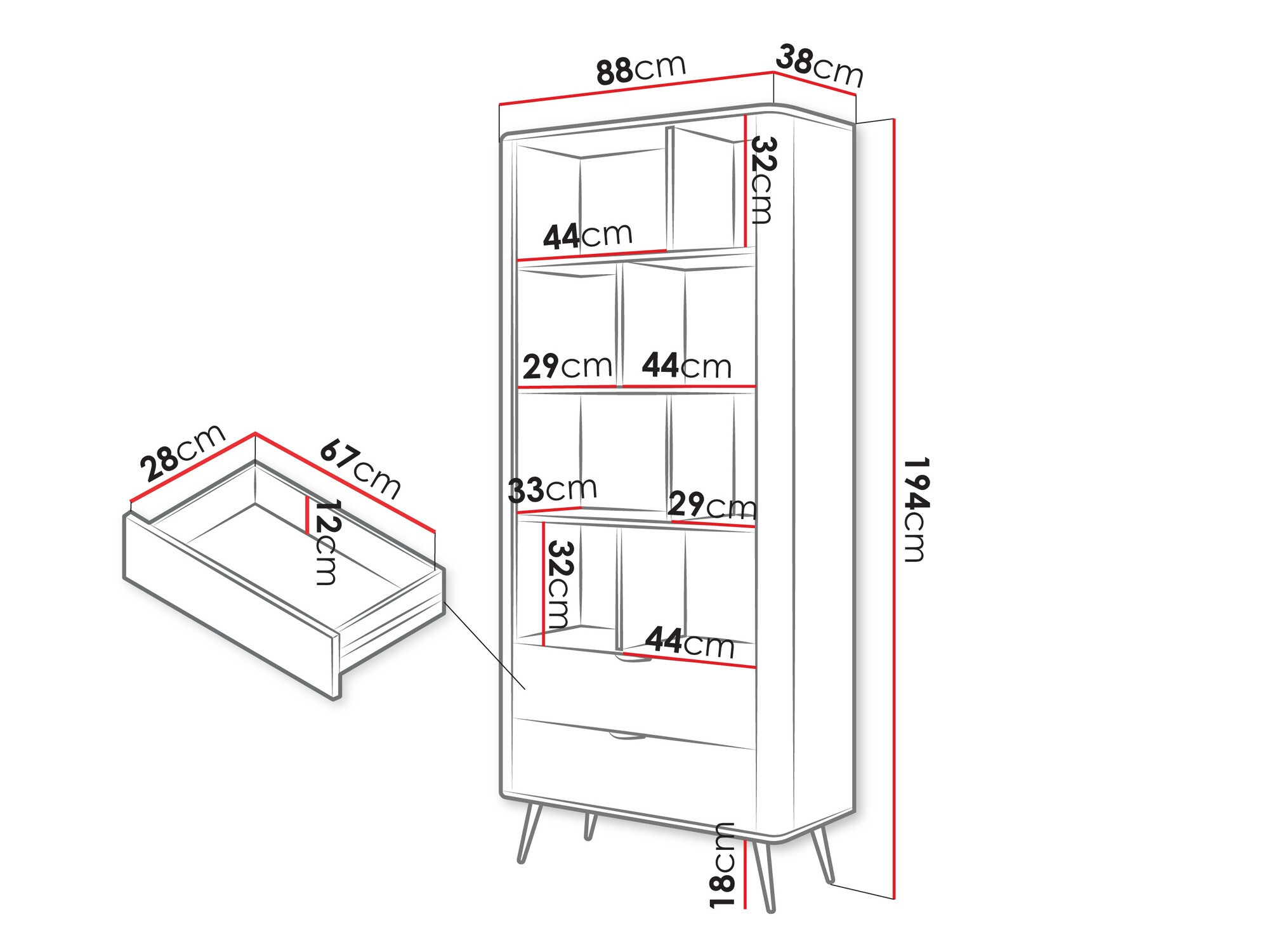Estantería Versoe 103 (Grafito)