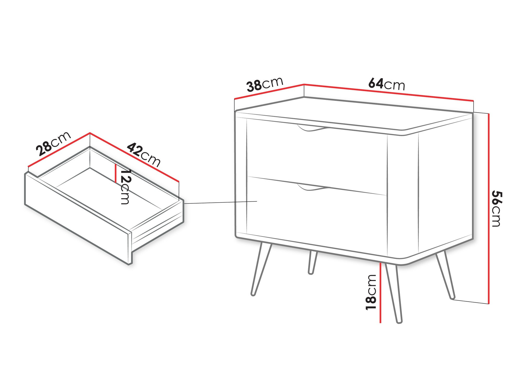 Mesilla de noche Versoe 106 (Beige)