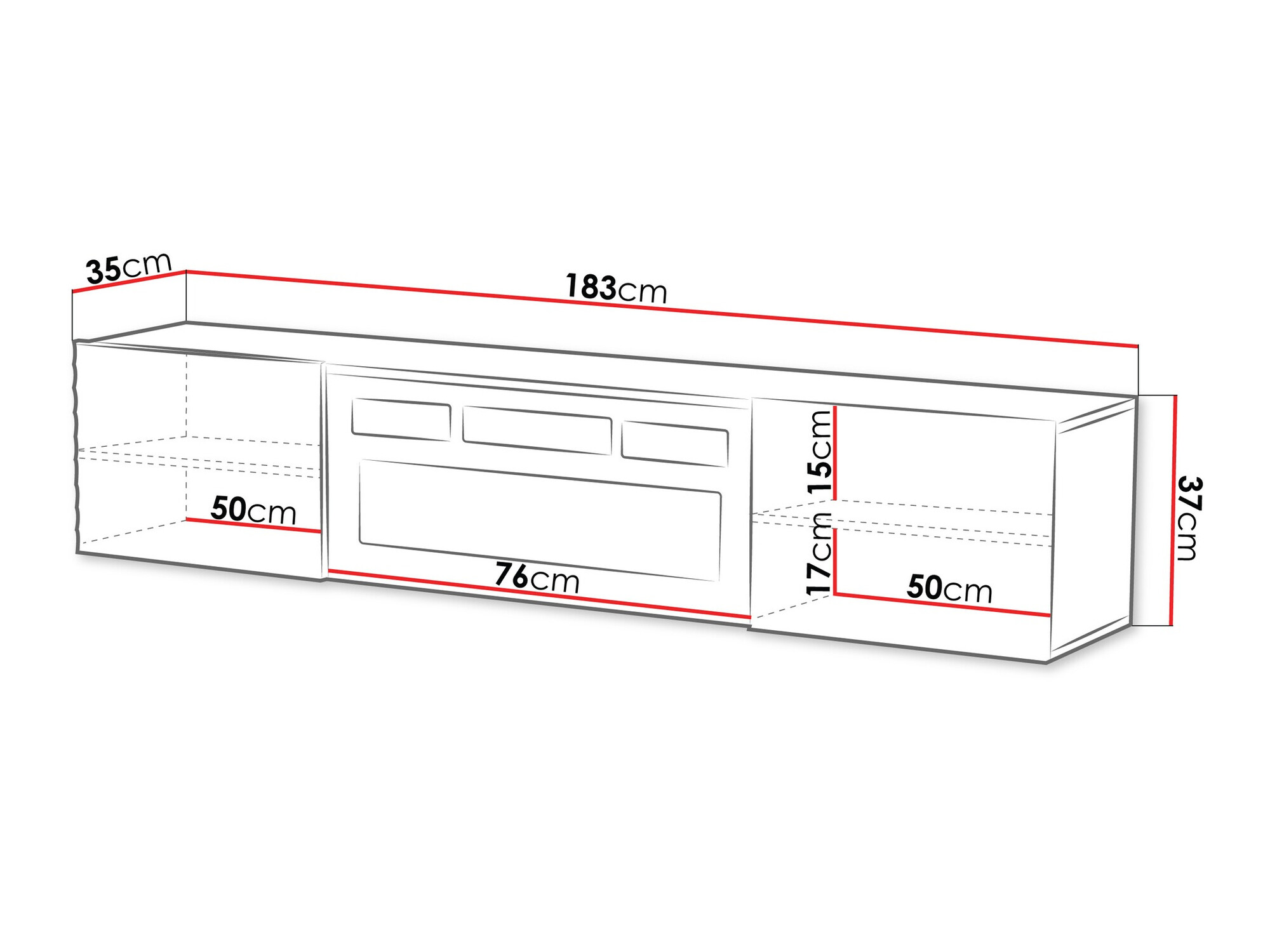 Mueble TV Charlotte 206 (Blanco)