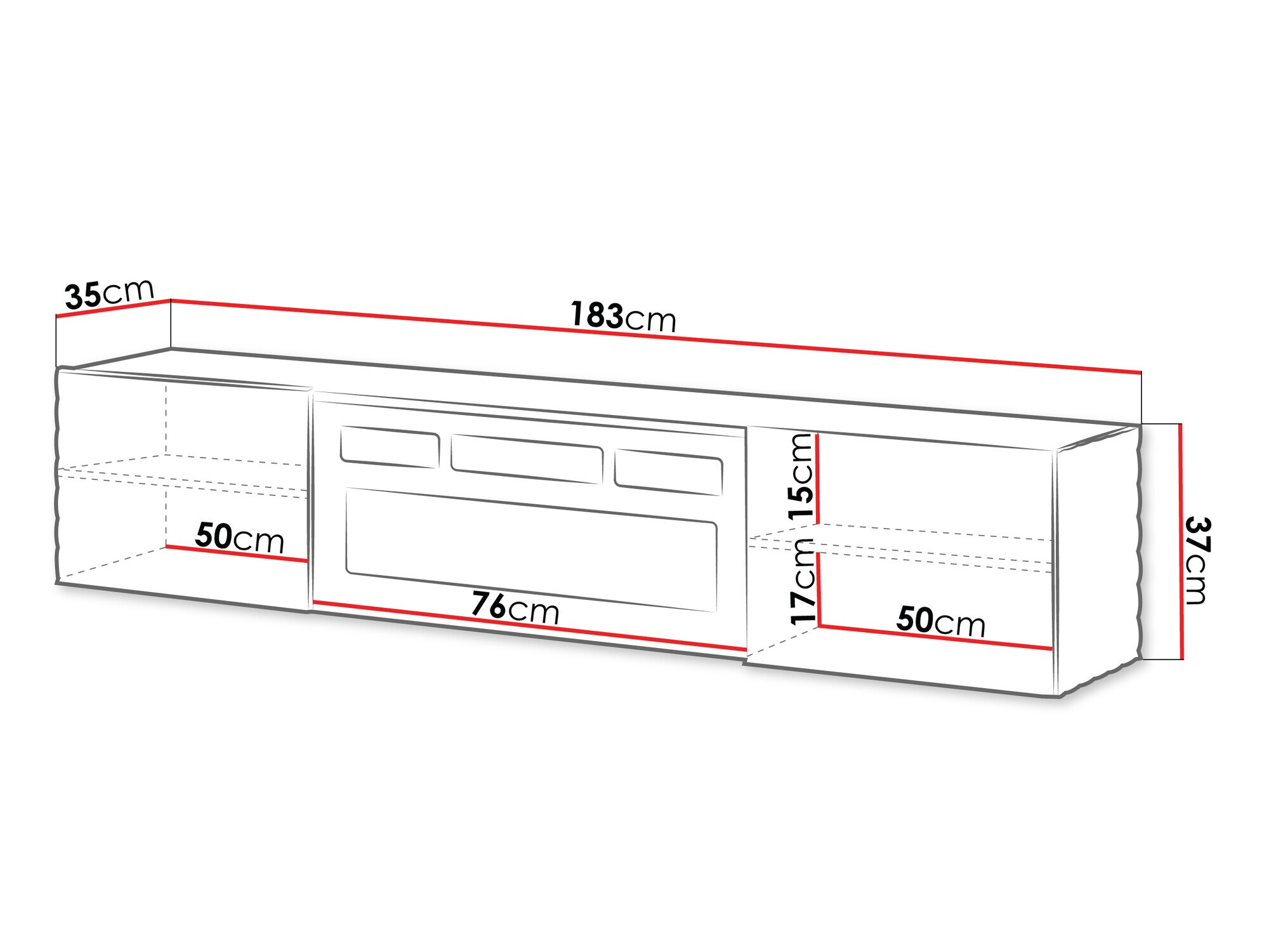 Mueble TV Charlotte 207 (Blanco)