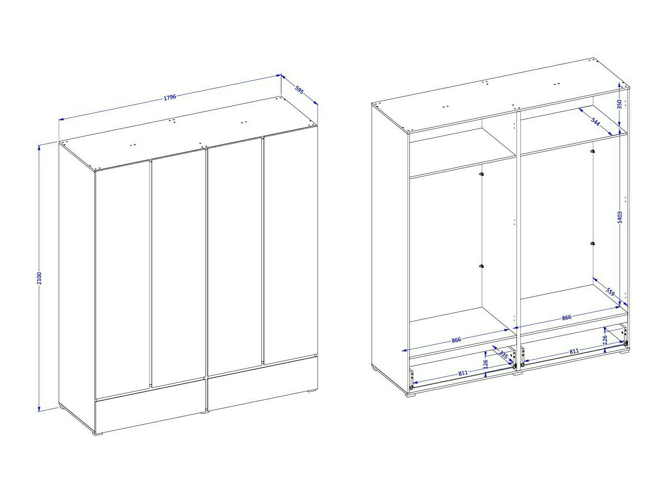 Armario Alfere 119 (Blanco)
