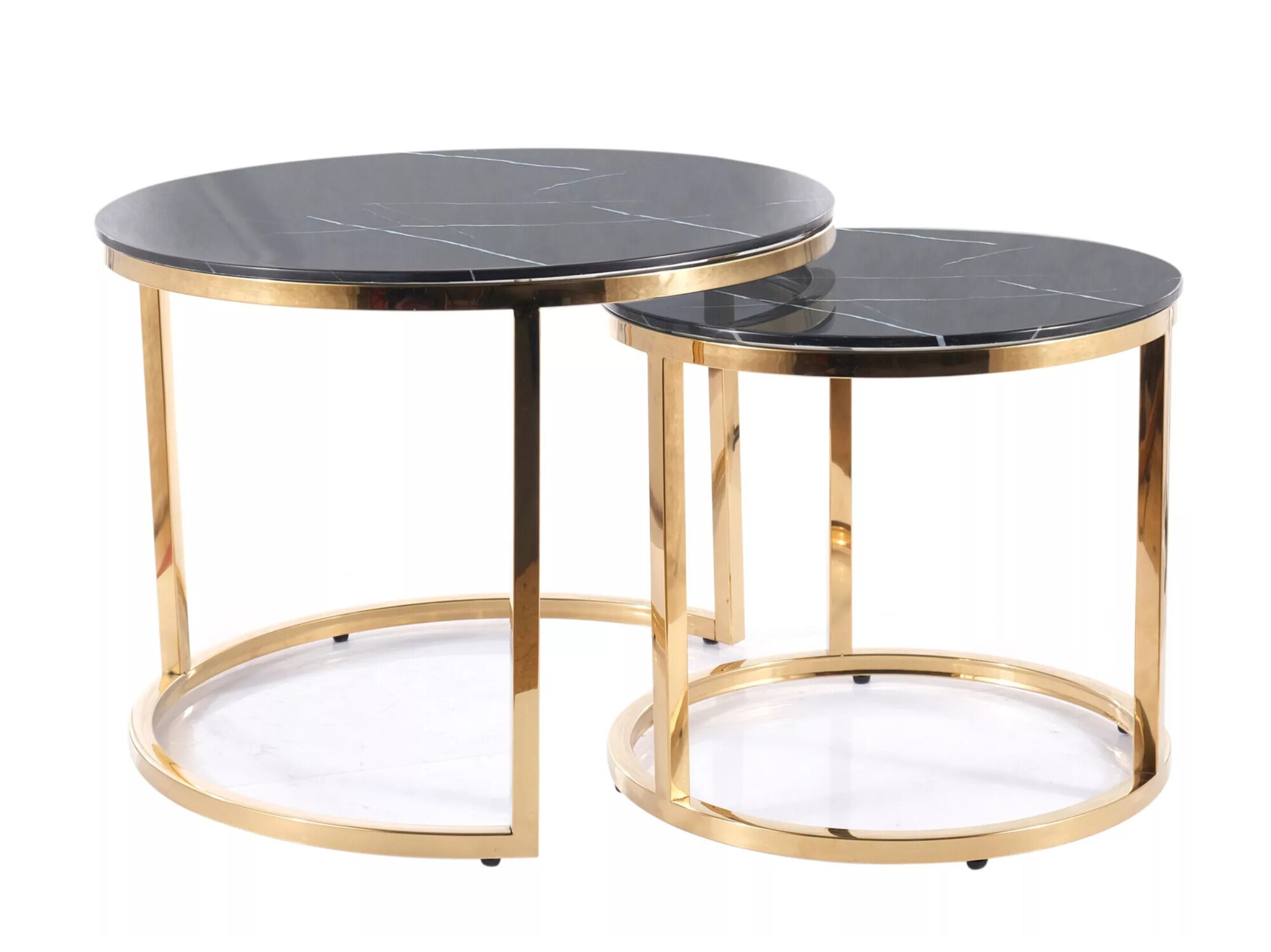 Conjunto mesa de centro Detroit 520 (Mármol negro)