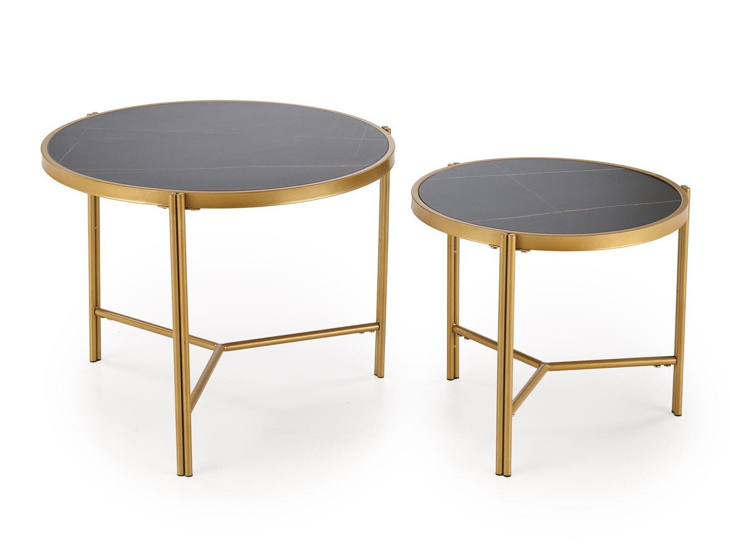 Conjunto mesa de centro Houston 1867 (Mármol negro)