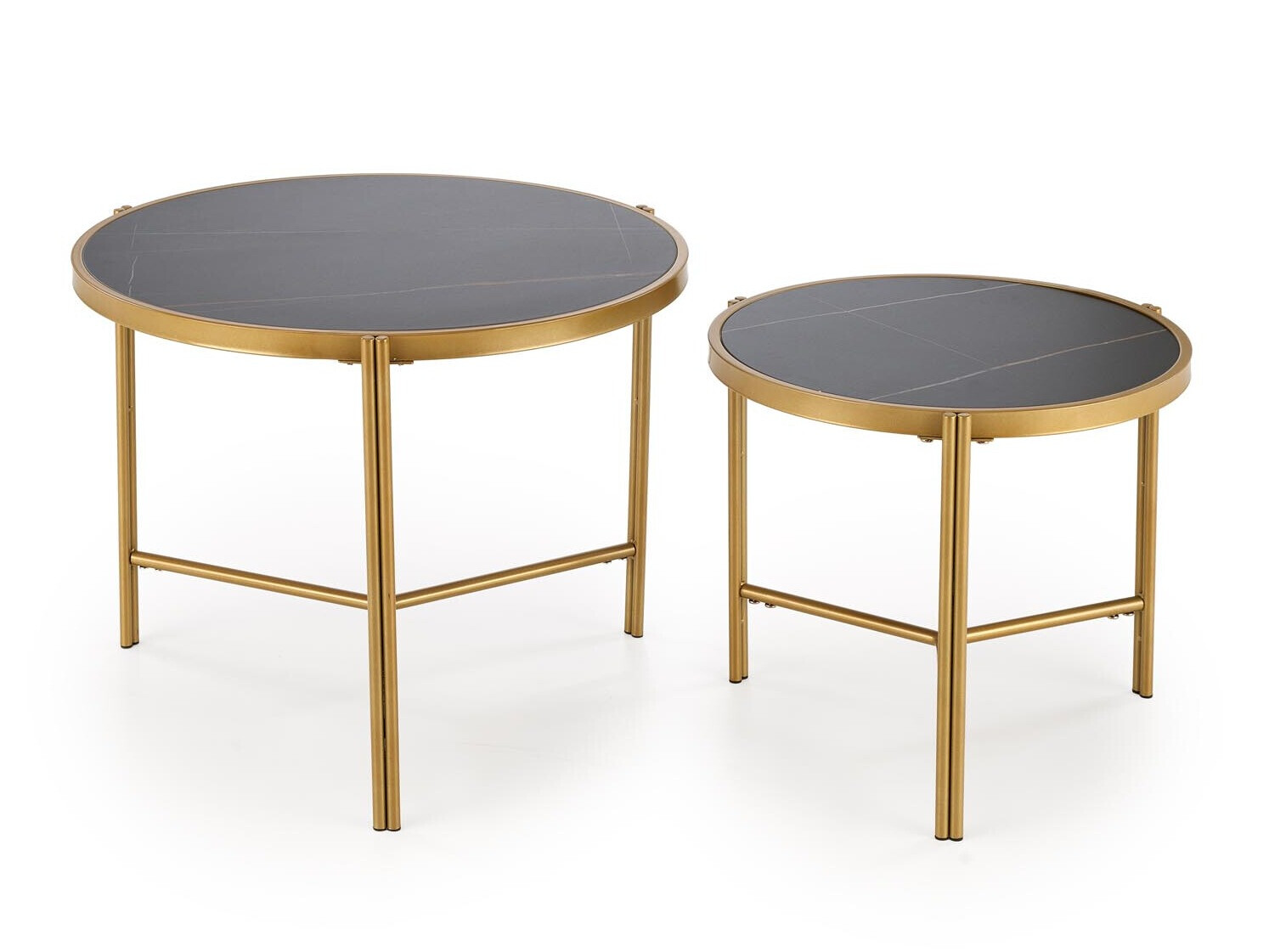 Conjunto mesa de centro Houston 1867 (Mármol negro)