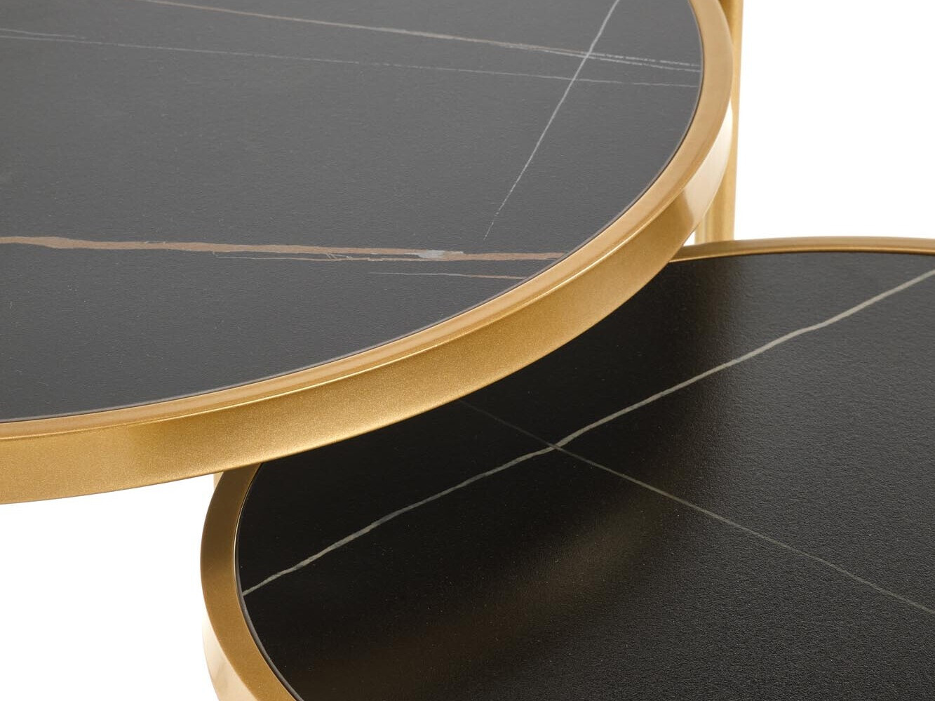 Conjunto mesa de centro Houston 1867 (Mármol negro)