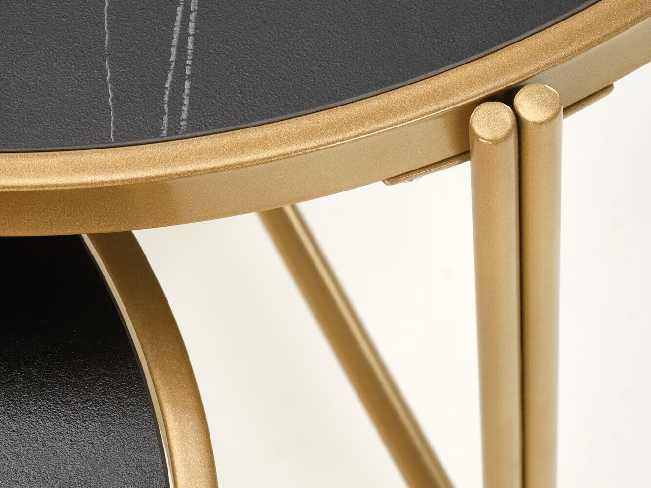 Conjunto mesa de centro Houston 1867 (Mármol negro)