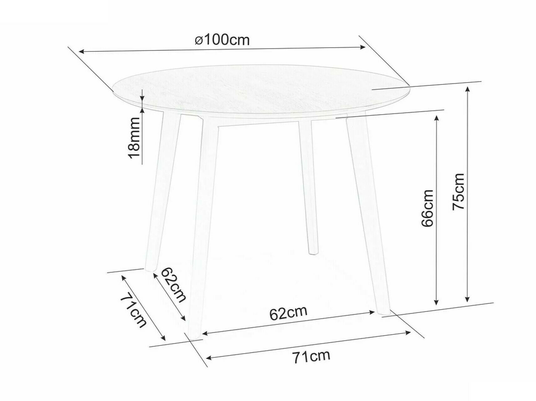 Mesa Detroit 522 (Roble)