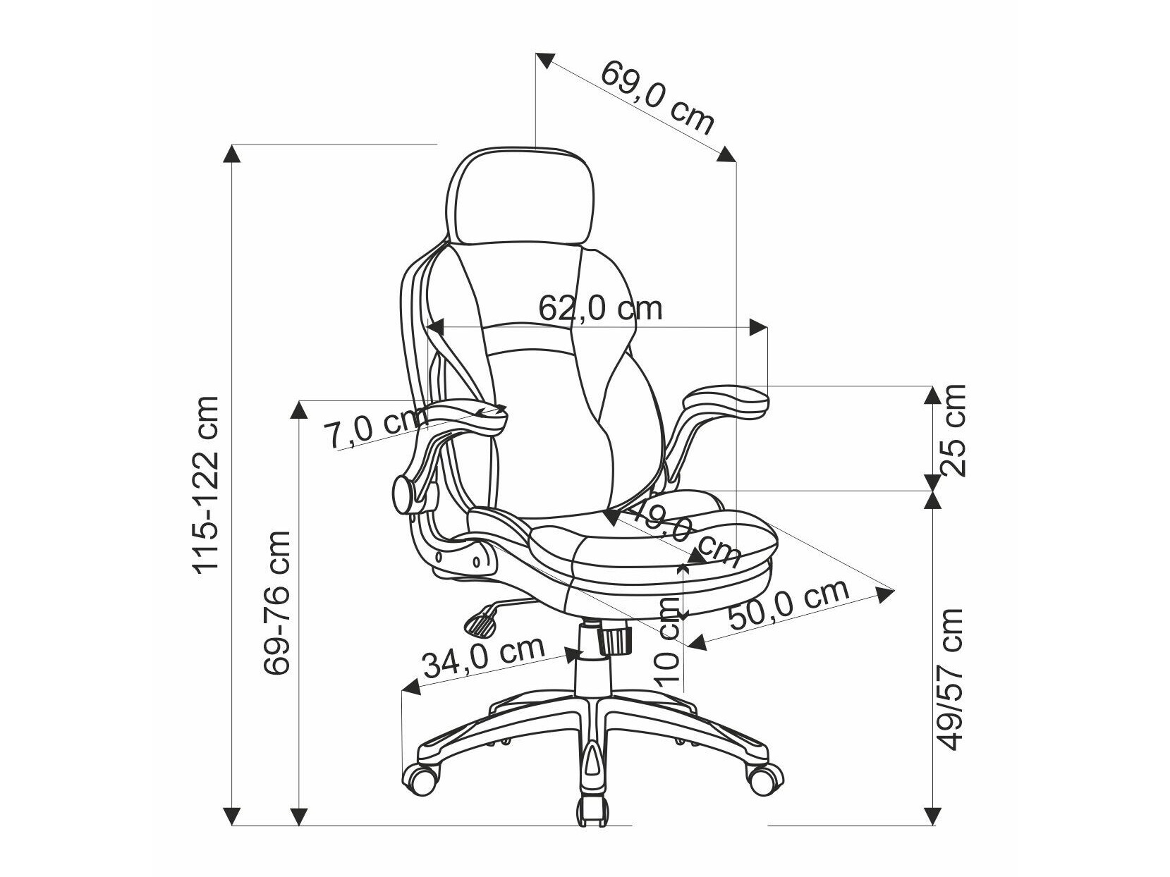 Silla de oficina Houston 1855