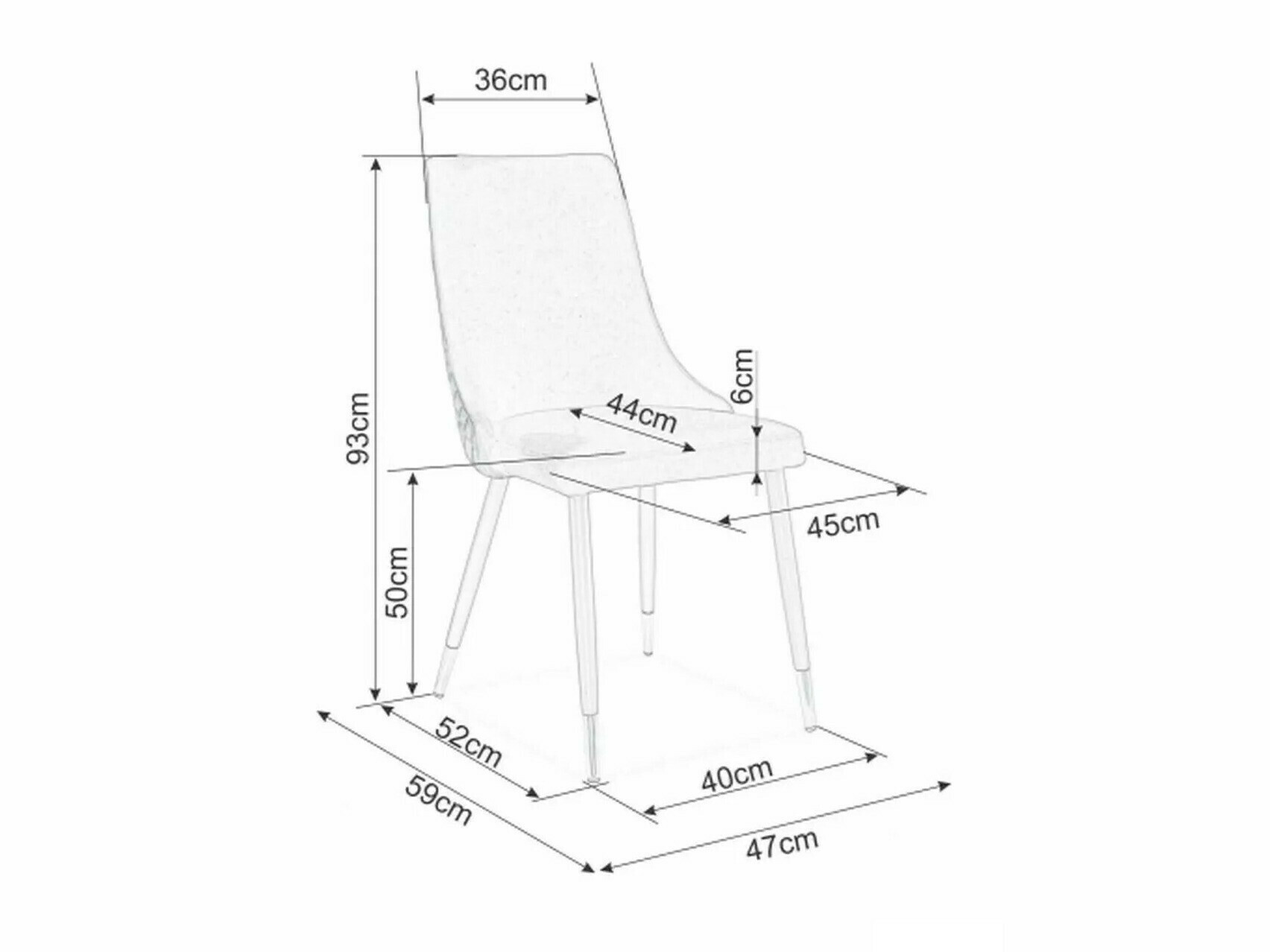 Silla Detroit 517 (Gris claro)