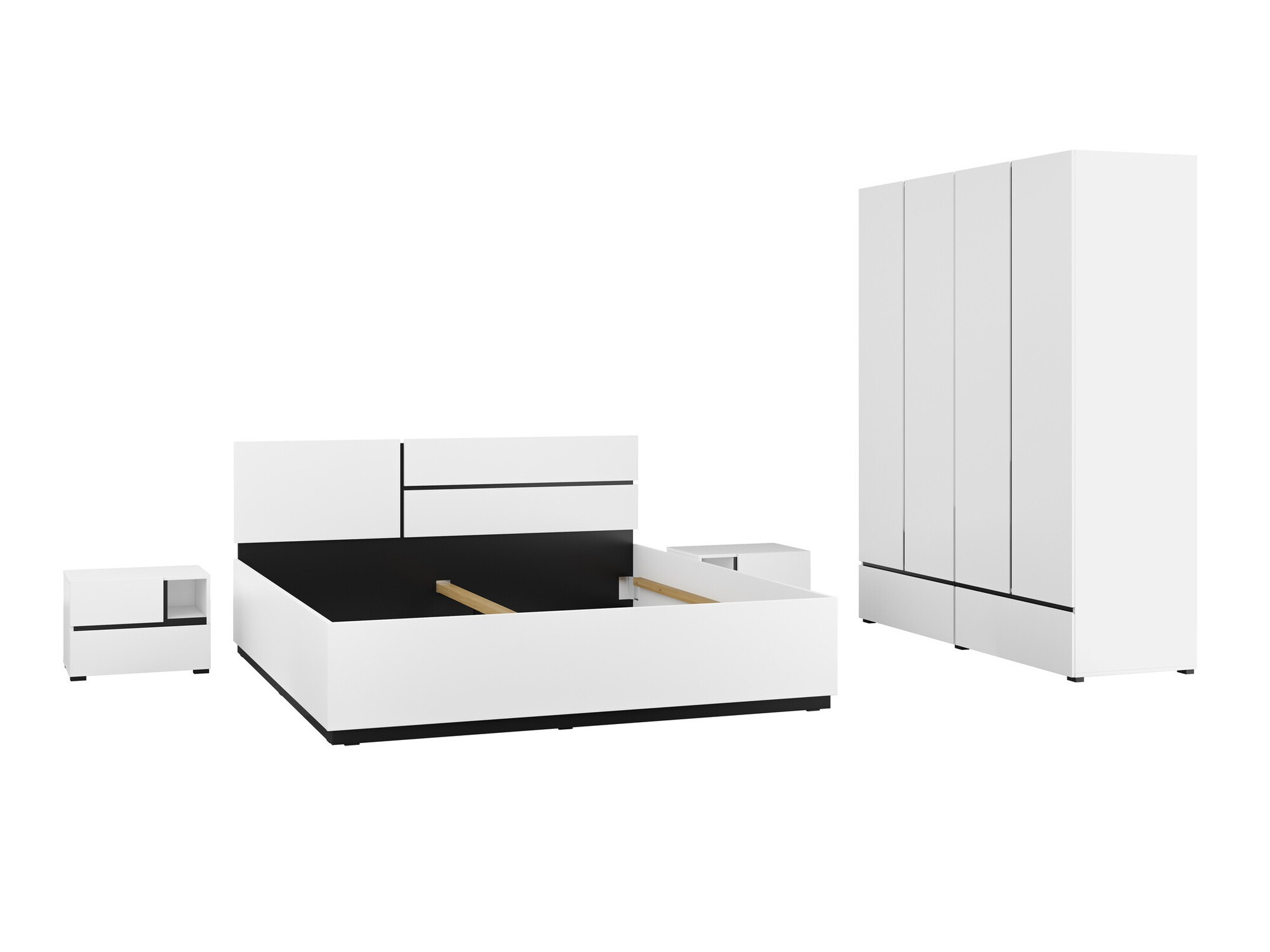 Conjunto de dormitorio Alfere 124 (Blanco)
