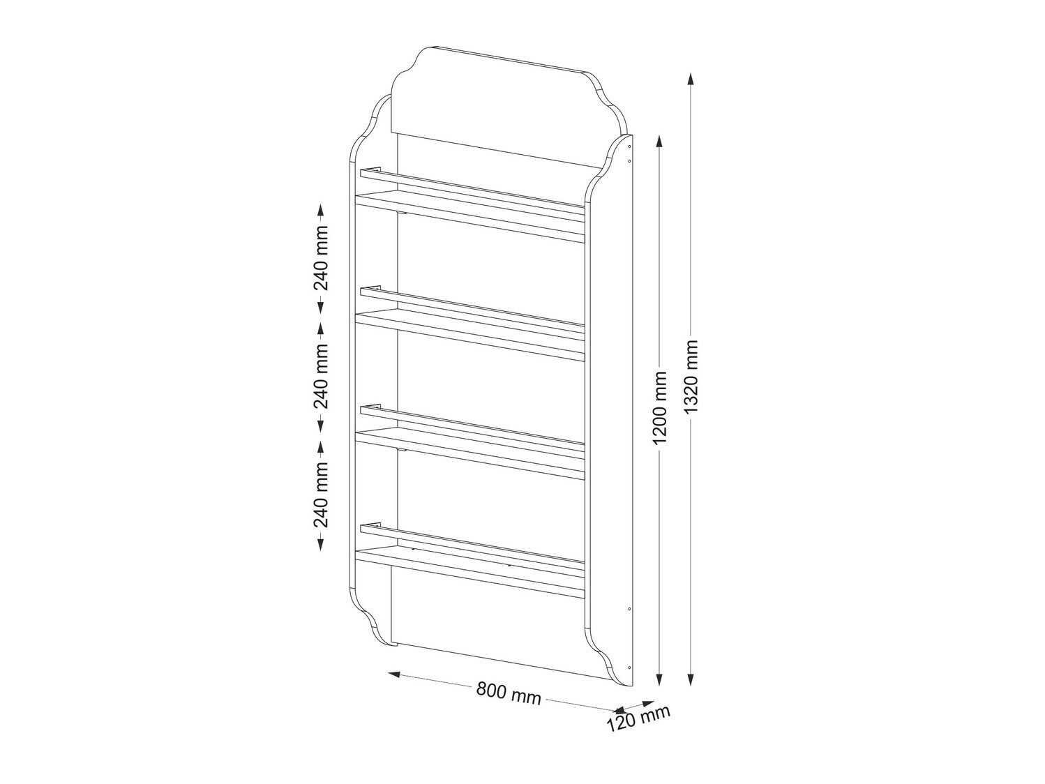 Estantería de pared Kailua 1308