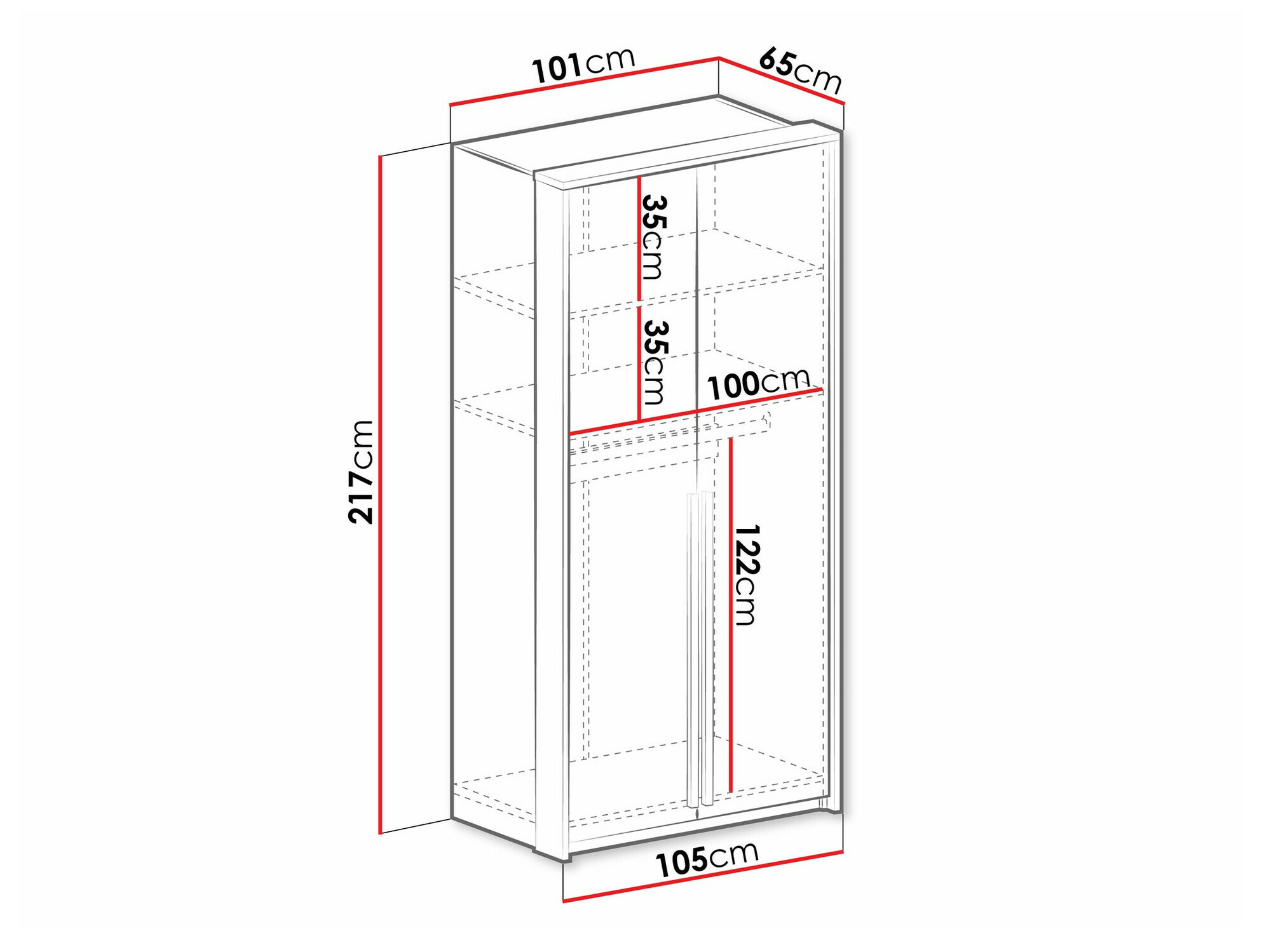 Armario Calcalo 100 (Blanco)