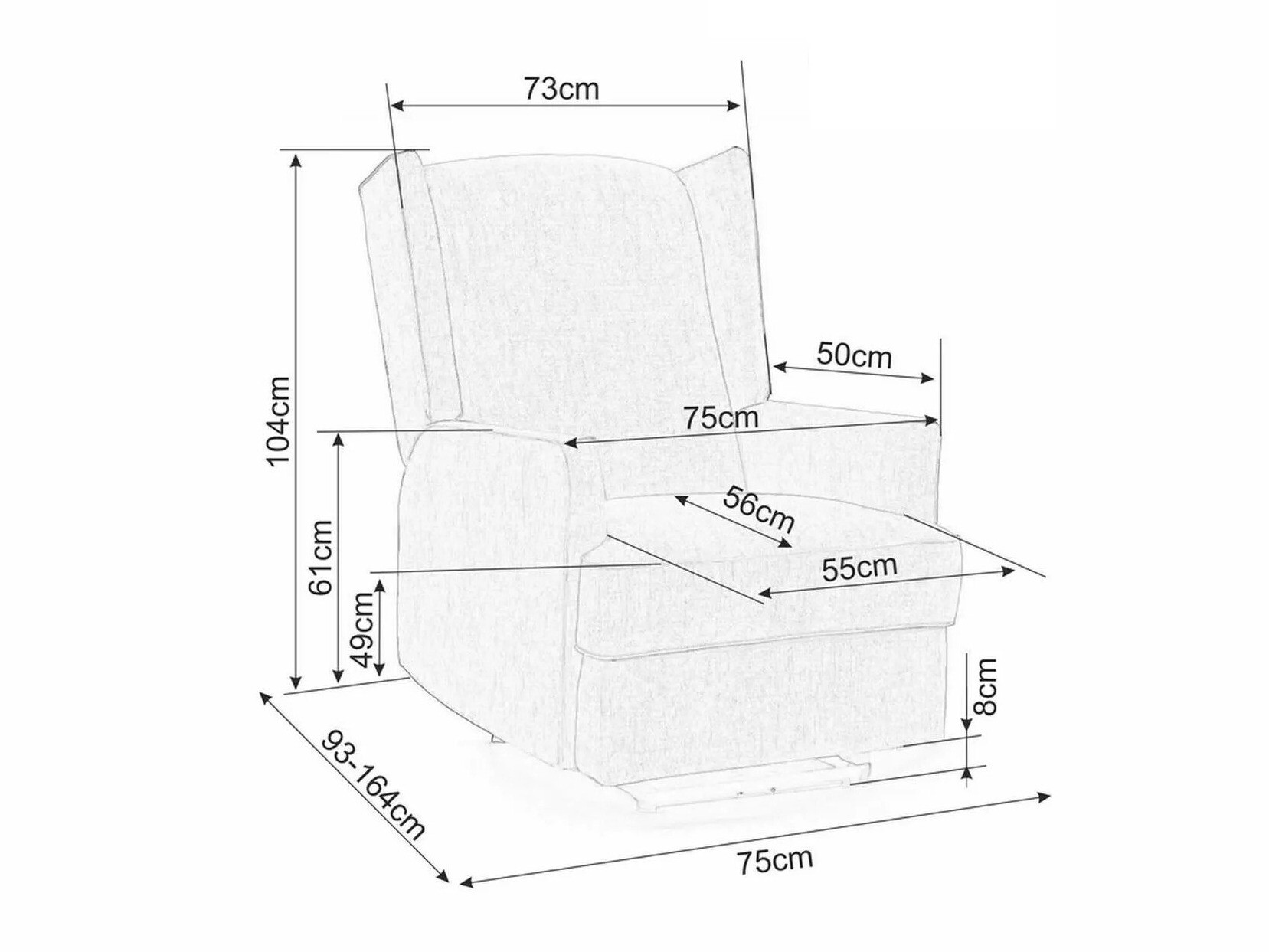 Sillón reclinable Detroit 543