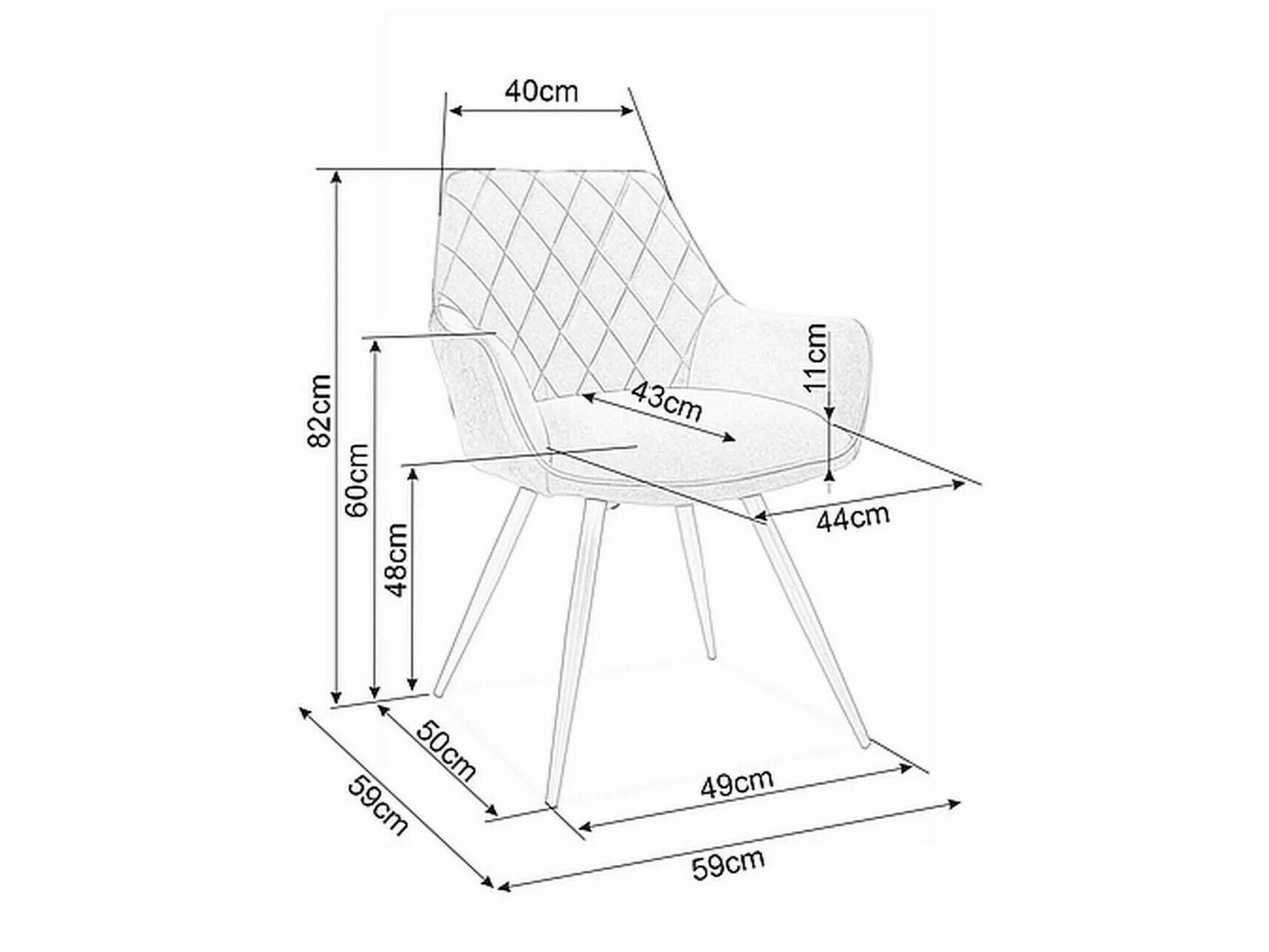 Silla Detroit 566 (Negro)
