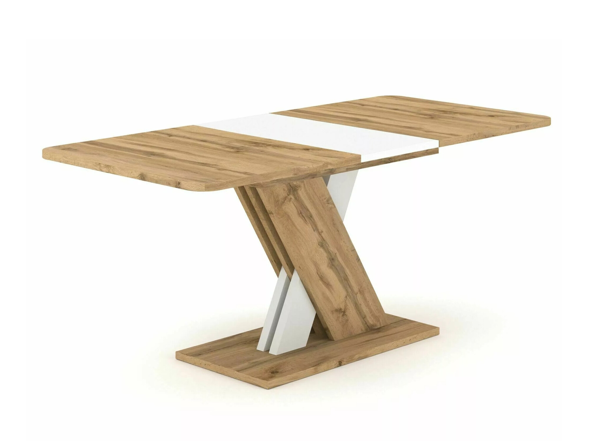 Mesa Detroit 568 (Roble wotan + Blanco)