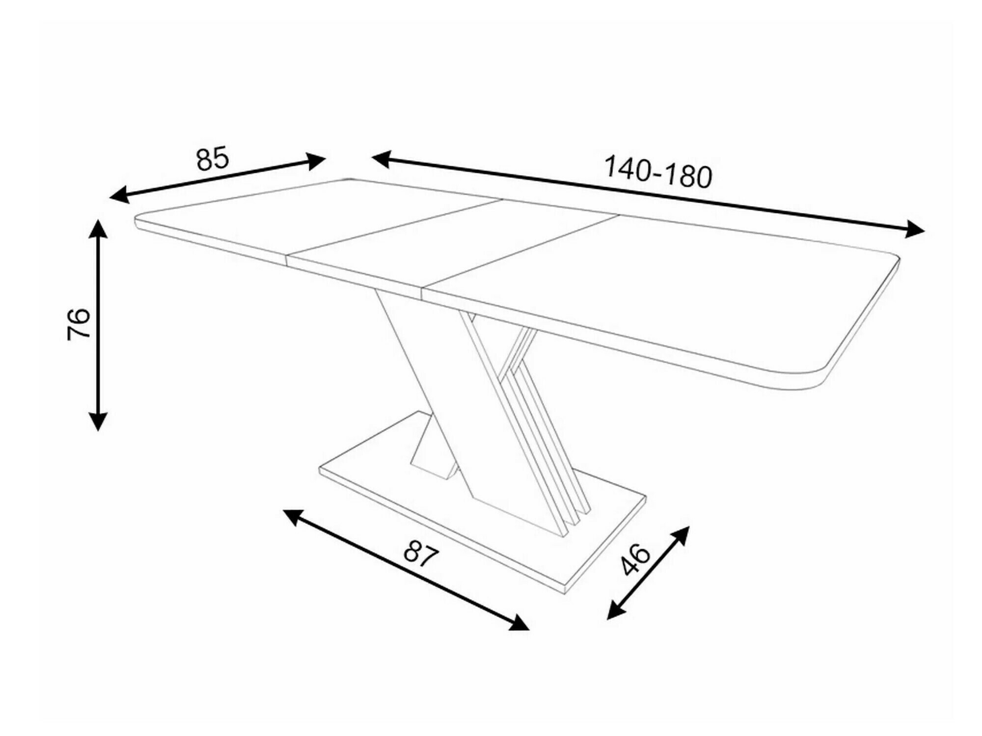 Mesa Detroit 568 (Roble wotan + Gris)