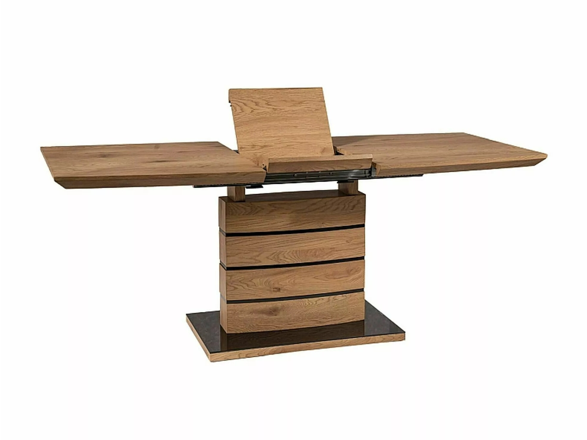 Mesa Detroit 569 (Roble + Negro brillante)