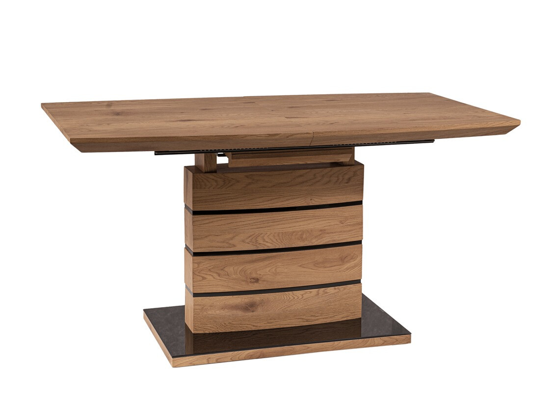 Mesa Detroit 569 (Roble + Negro brillante)