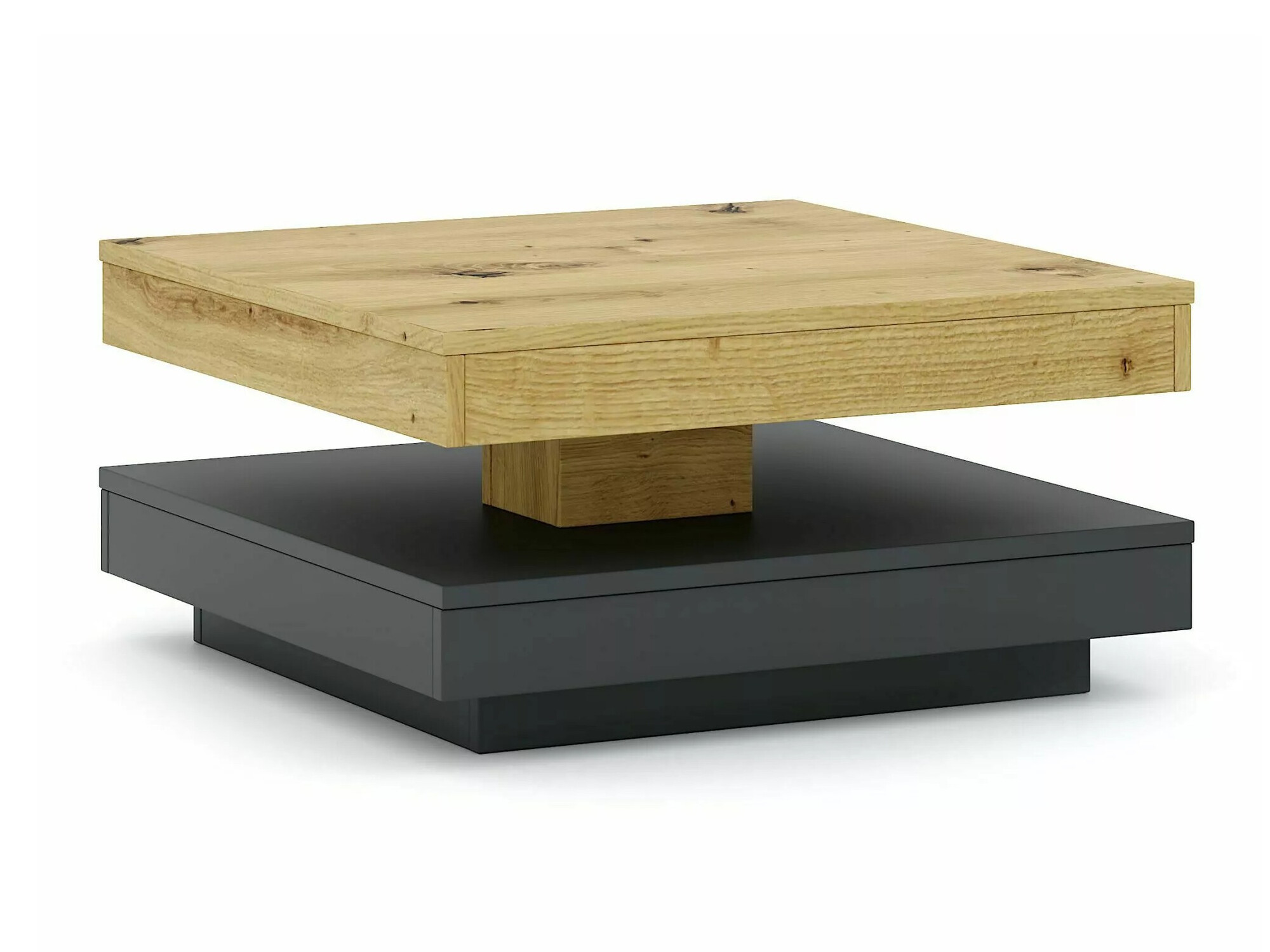 Mesa de centro convertible Detroit 579 (Roble Artisan + Antracita)