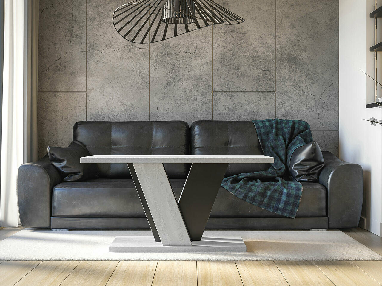 Mesa de centro Goodyear 128 (Gris + Negro)
