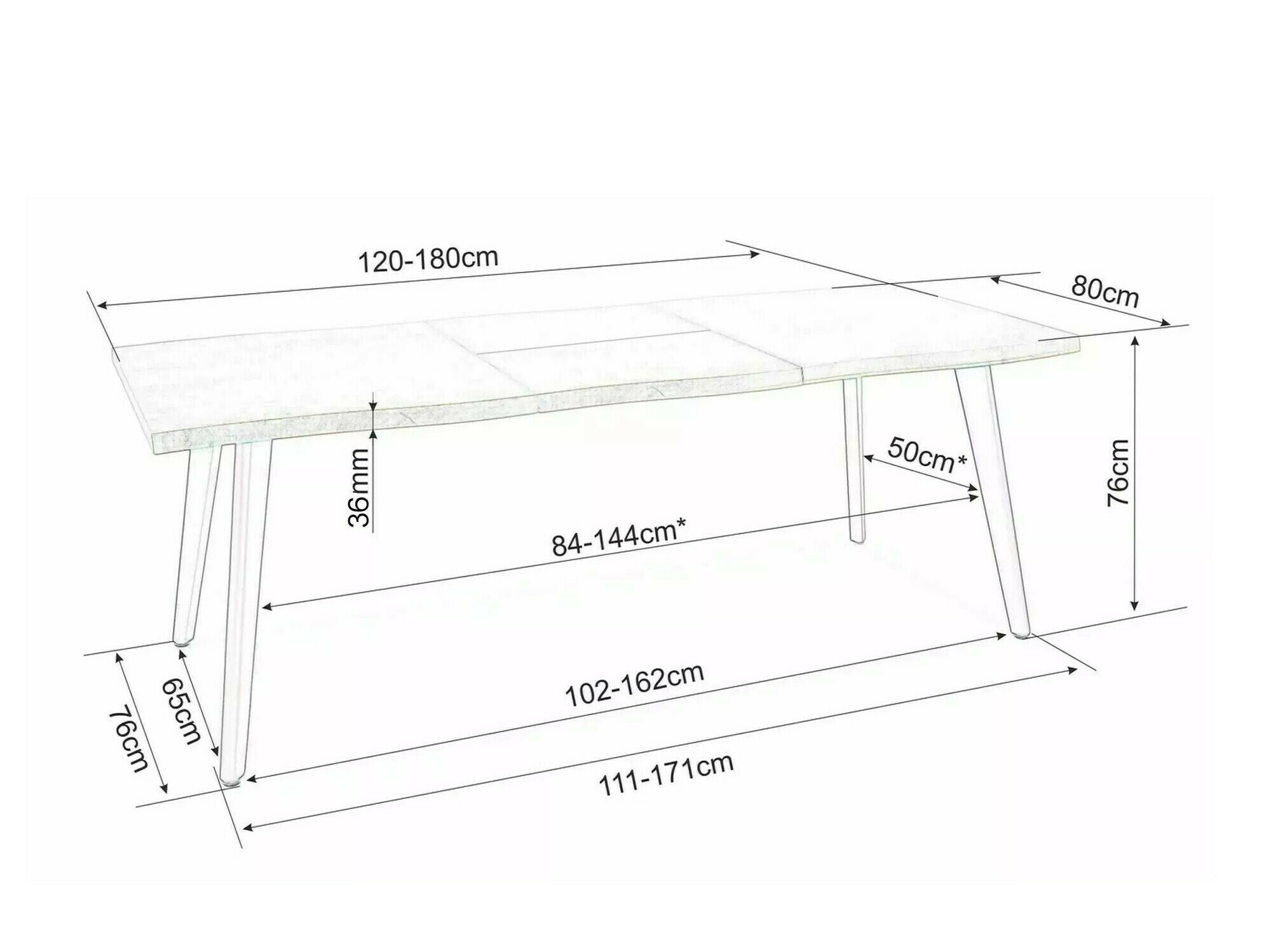 Mesa Detroit 583 (Roble)