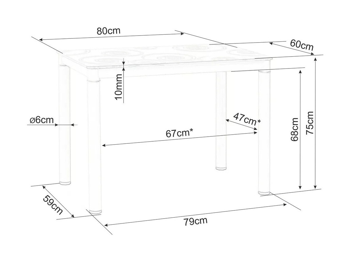 Mesa Detroit 588 (Mármol blanco)