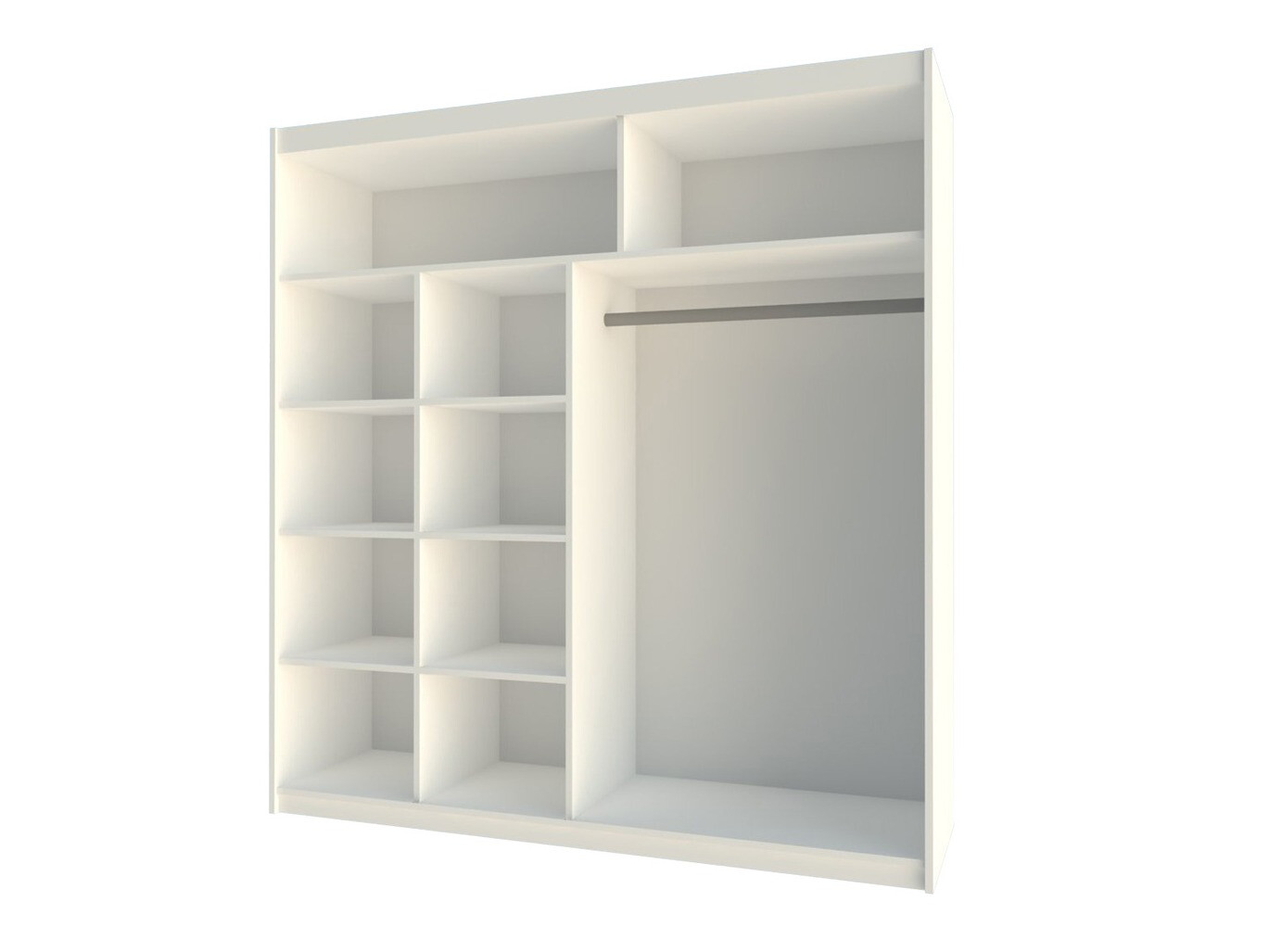 Armario Honolulu 111 (Blanco + Blanco brillante)