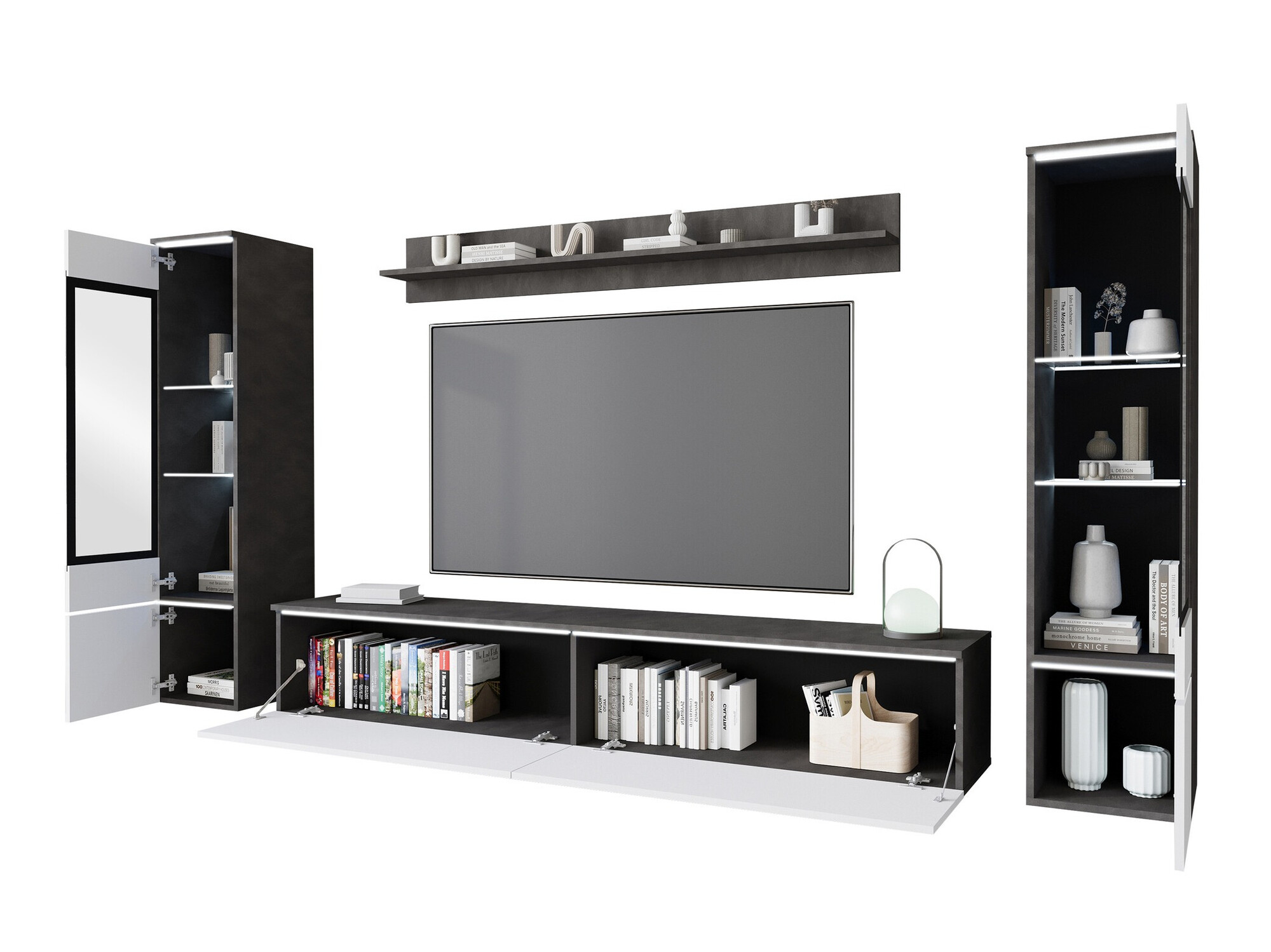 Conjunto de salón Sarasota 126 (Mármol negro)