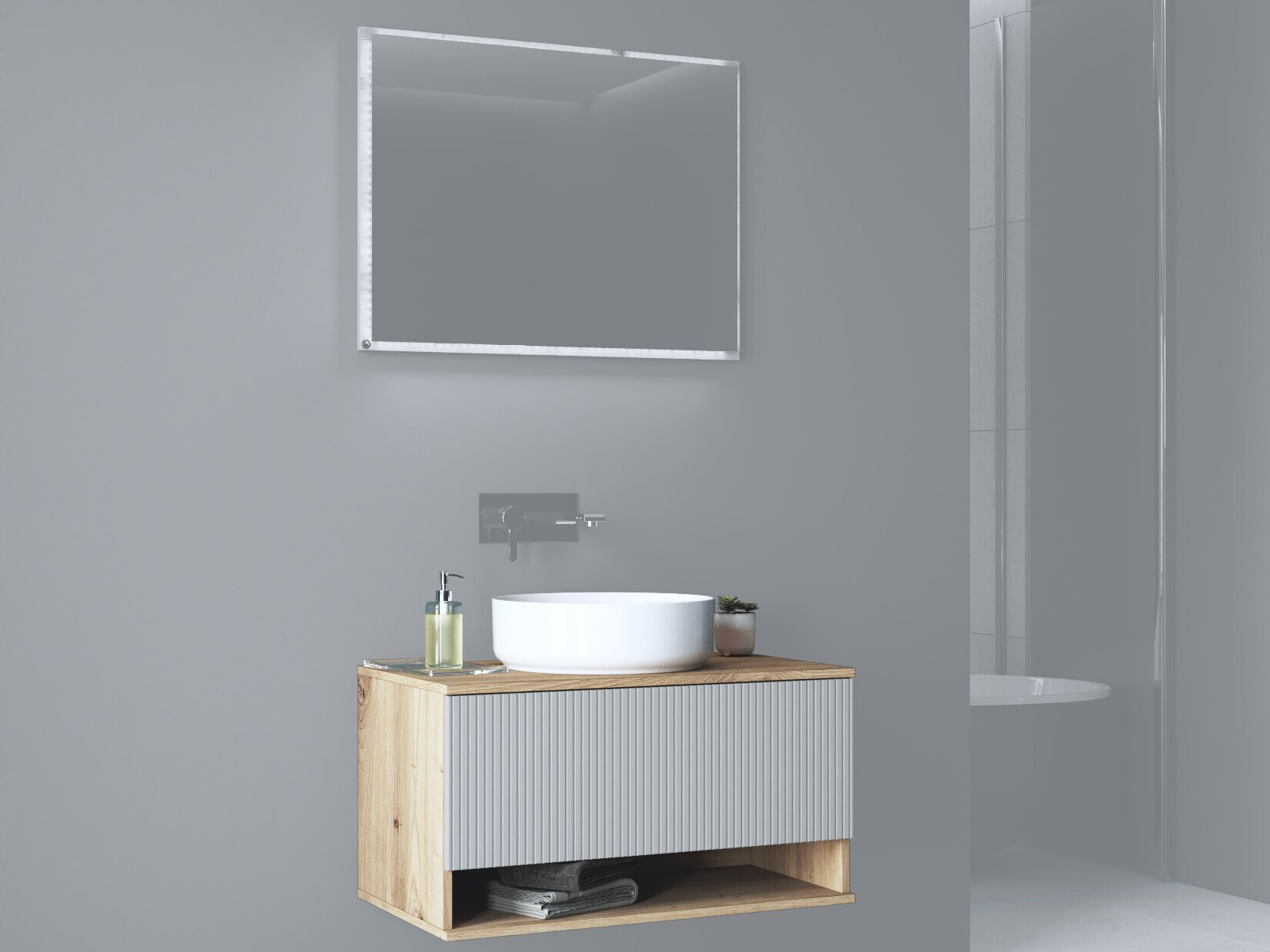 Armario de baño colgante para lavabo Romleve 102