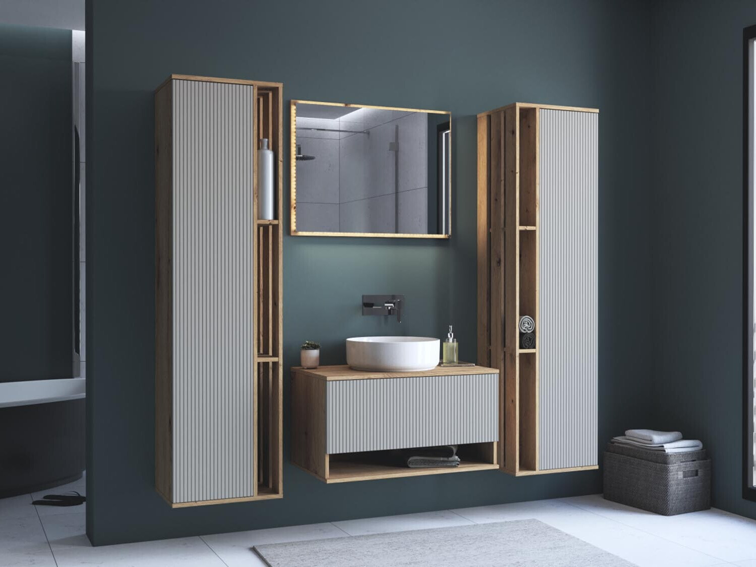 Armario de baño colgante para lavabo Romleve 102